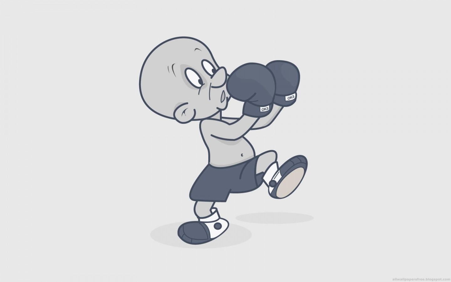 General 1440x900 cartoon boxing simple background humor gray background gray