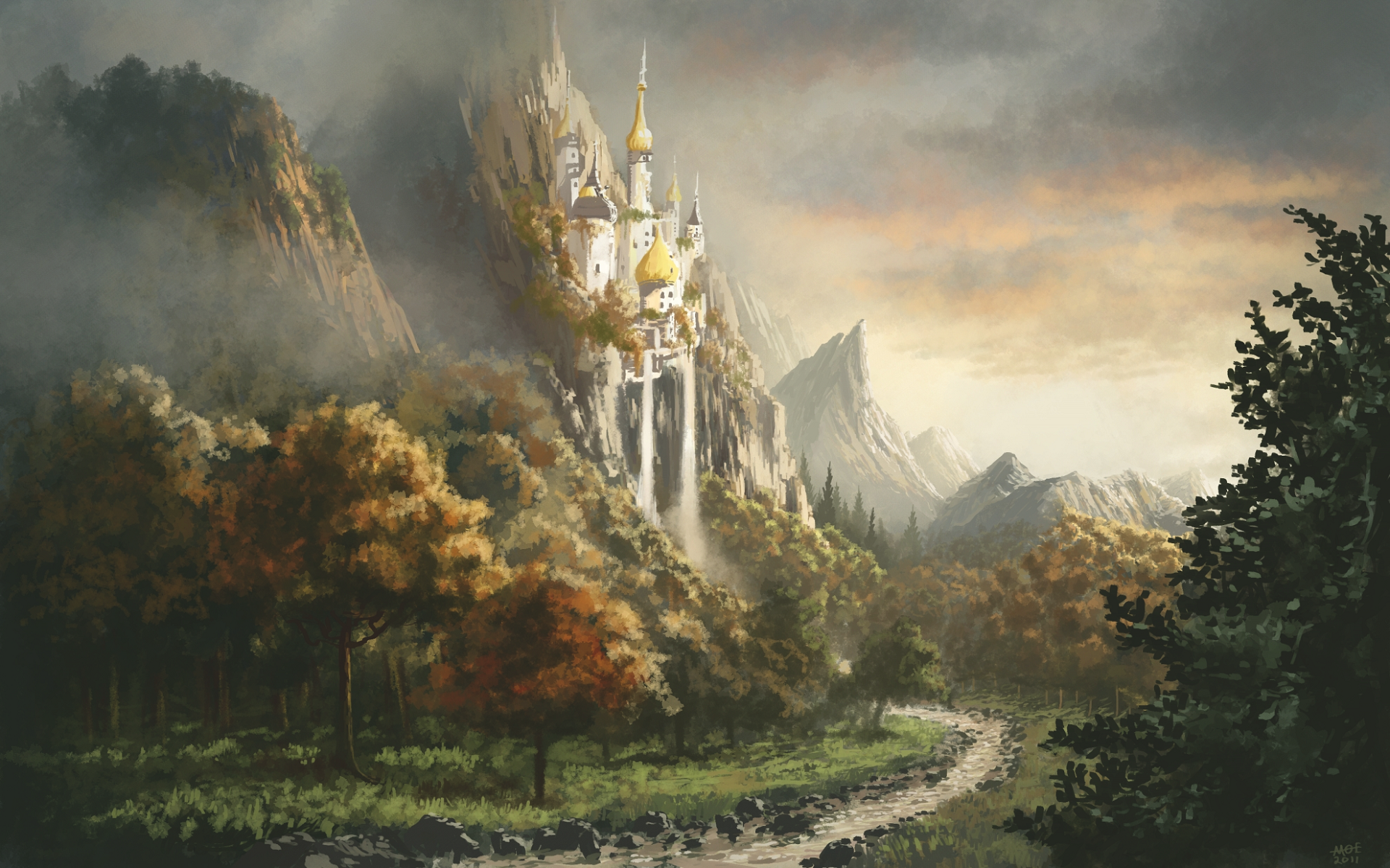 General 1920x1200 Canterlot fantasy art castle trees landscape artwork digital art