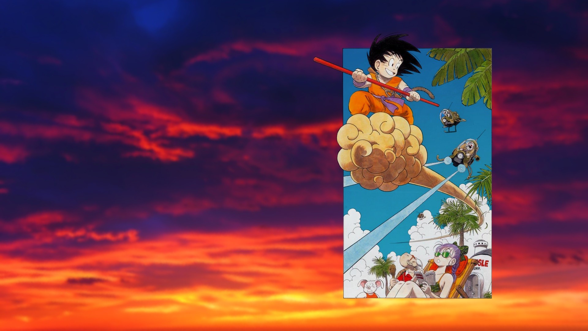 Anime 1920x1080 Dragon Ball Z Son Goku anime sky anime boys