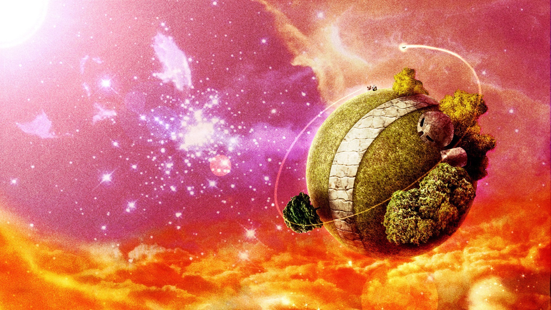 Anime 1920x1080 Dragon Ball King Kai's planet anime stars