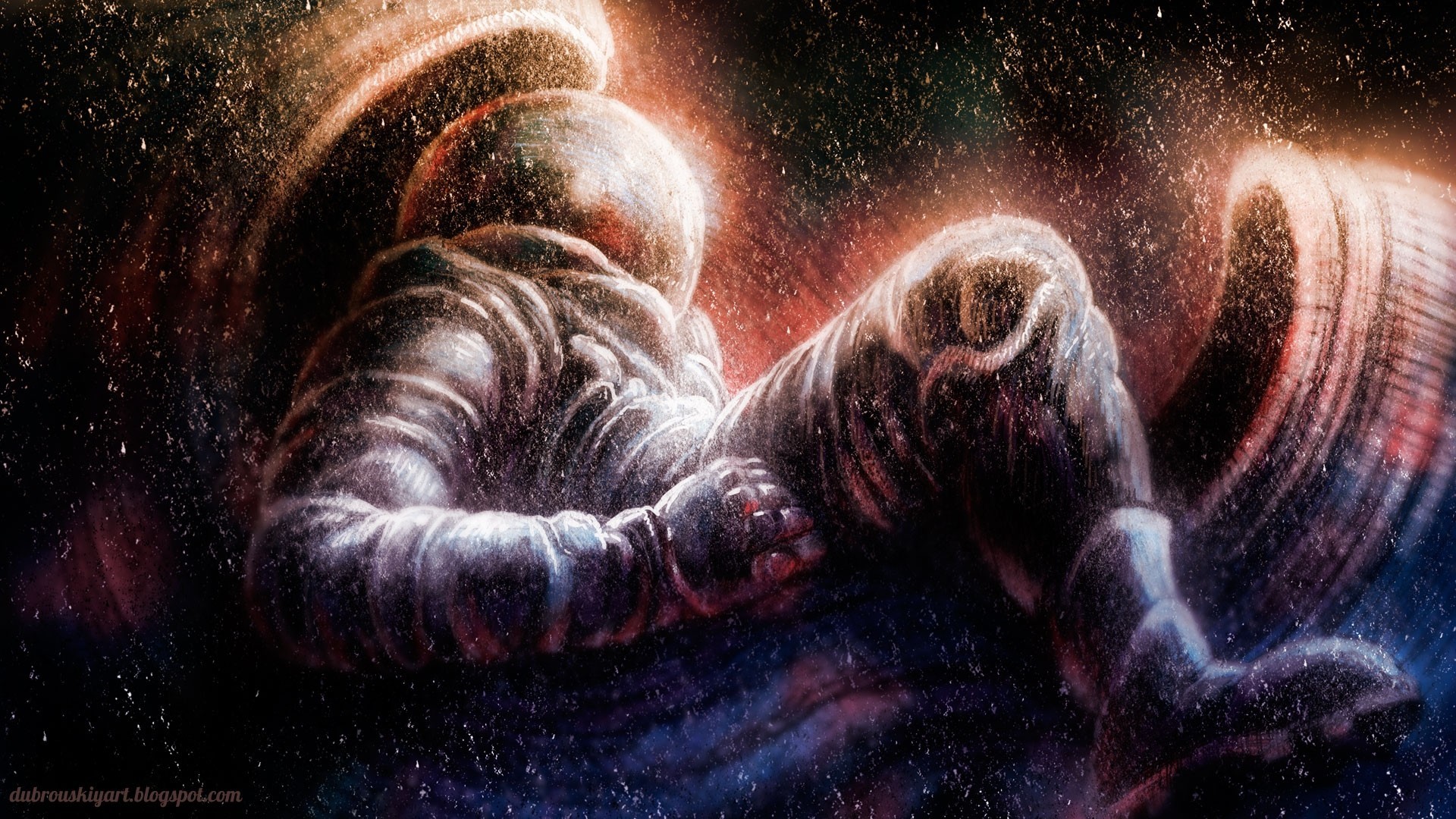 General 1920x1080 artwork digital art astronaut space stars universe