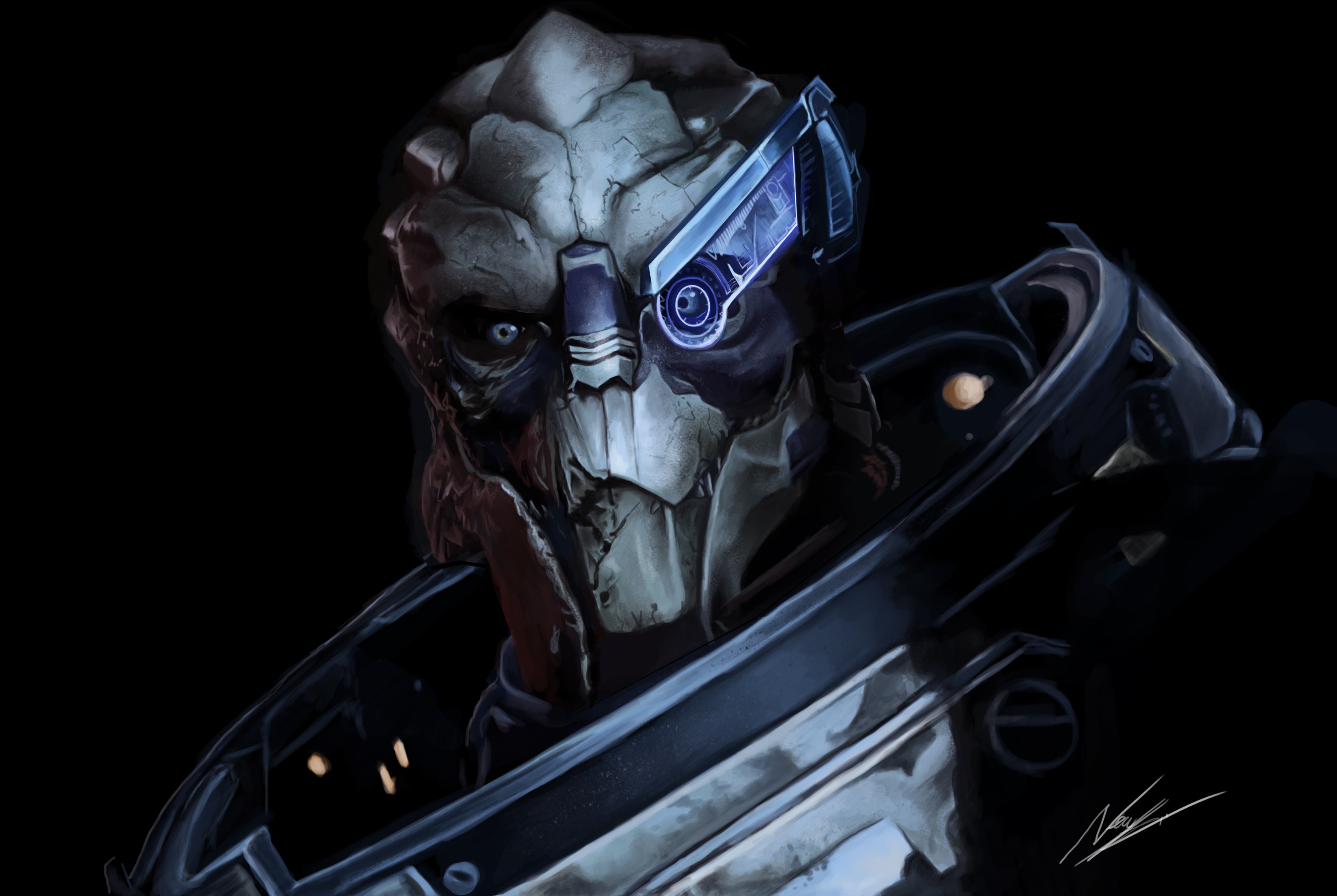 General 3300x2212 Mass Effect Garrus Vakarian artwork video games PC gaming video game characters science fiction video game art