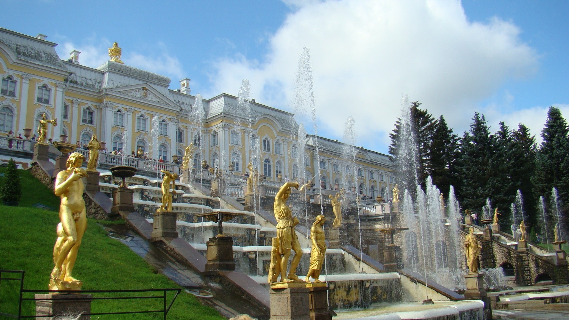 General 1920x1080 Russia St. Petersburg statue fountain architecture