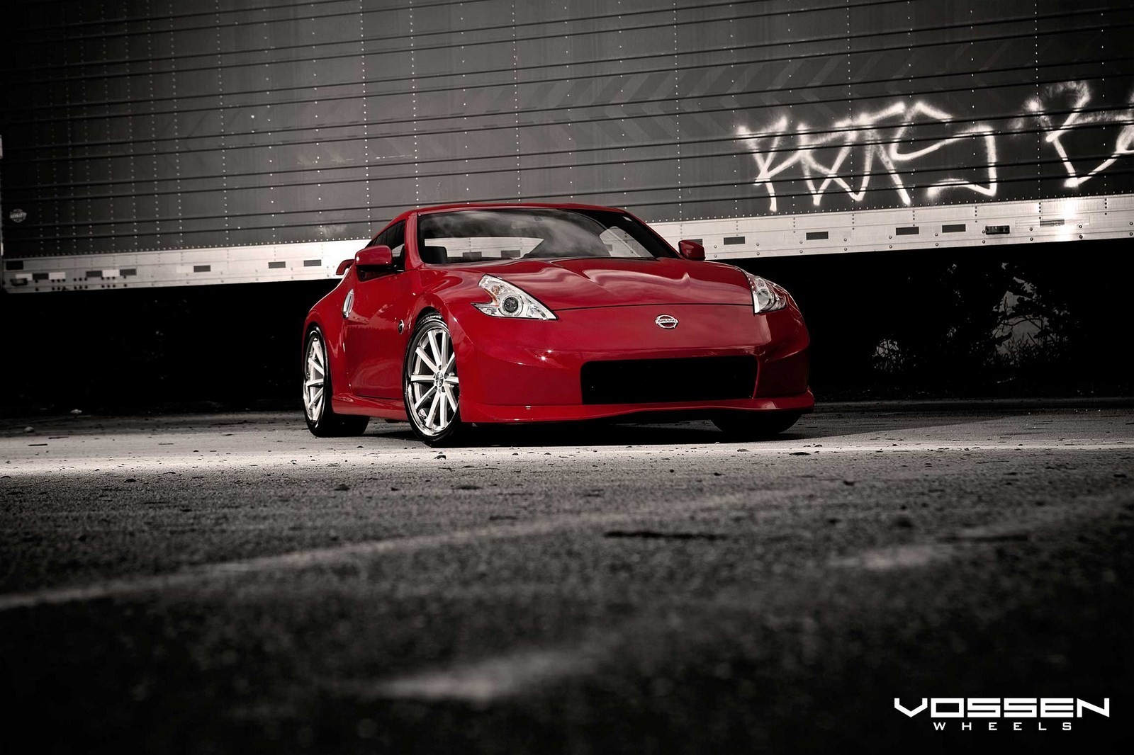 General 1600x1066 car Nissan Nissan 370Z selective coloring red cars vehicle Nissan Fairlady Z