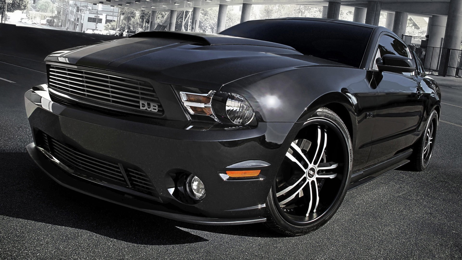 General 1920x1080 Ford Ford Mustang black cars vehicle car Ford Mustang S-197 II muscle cars American cars