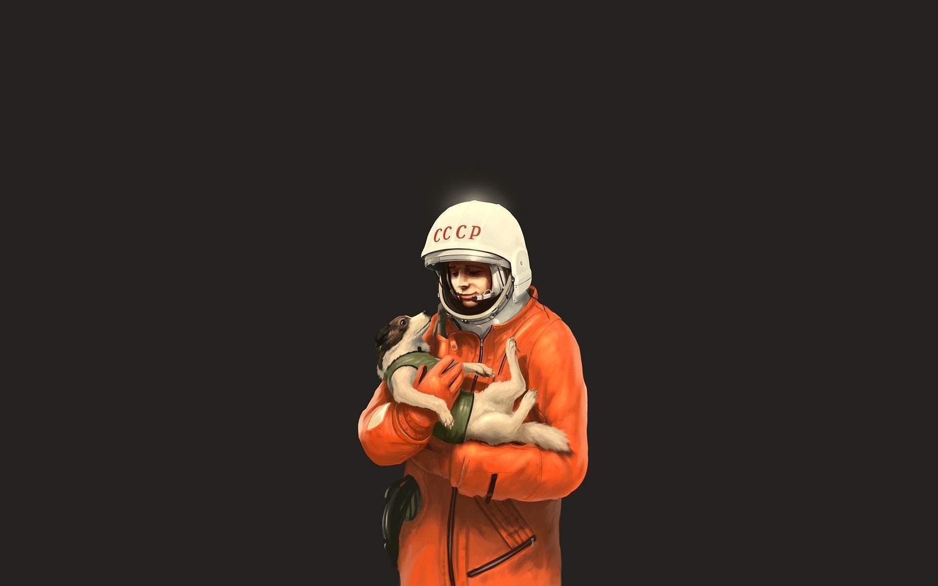 General 1920x1200 astronaut Russian Yuri Gagarin Laika USSR
