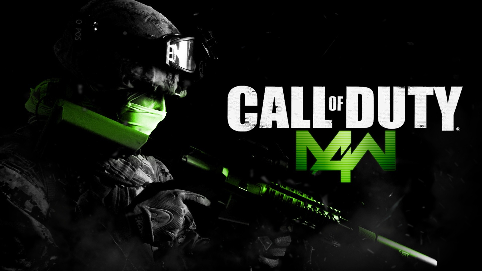 General 1920x1080 Call of Duty Call of Duty: Modern Warfare video games Call of Duty 4: Modern Warfare PC gaming soldier selective coloring weapon