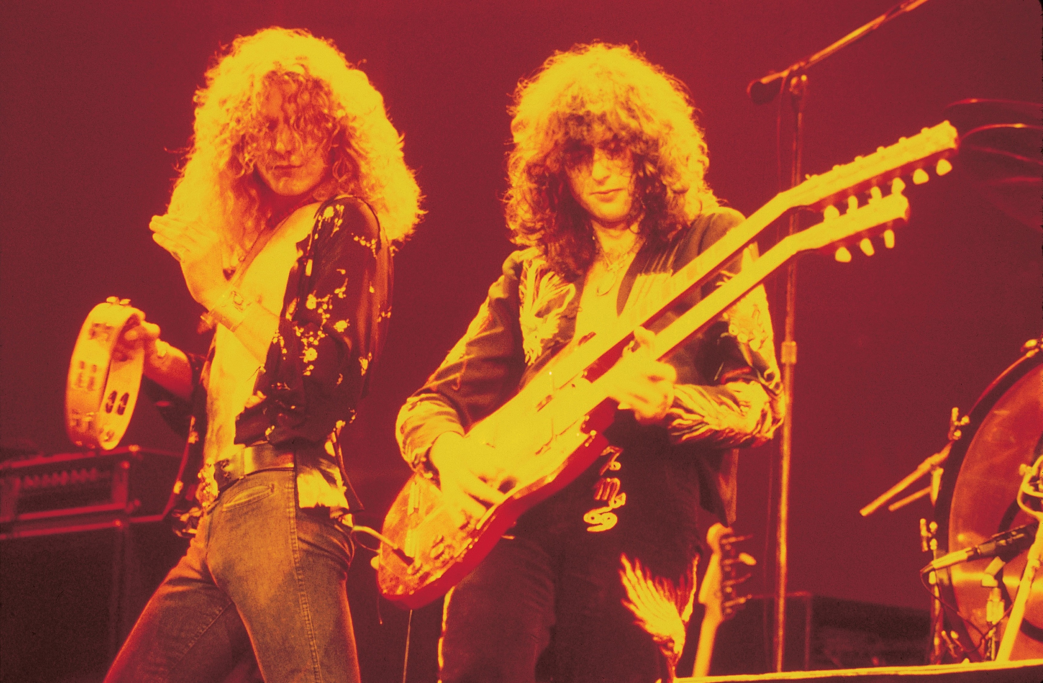 People 3450x2259 music men long hair guitar musical instrument Led Zeppelin Robert Plant Jimmy Page band