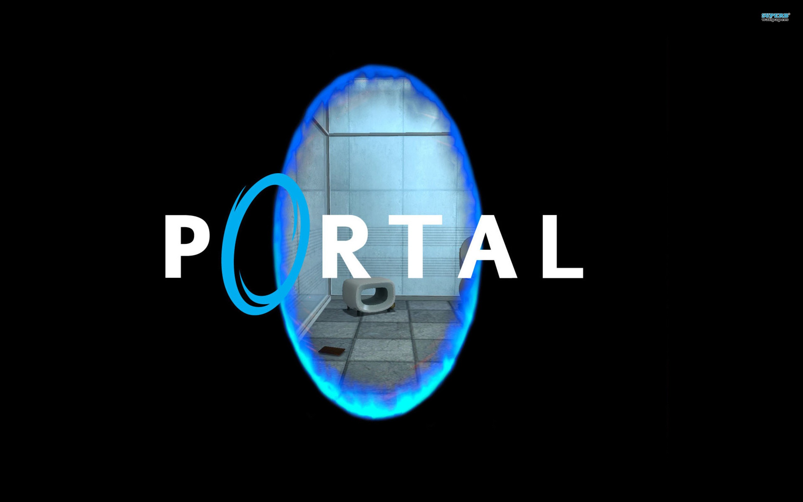 General 2560x1600 video games black background Portal (game) Valve Corporation PC gaming video game art
