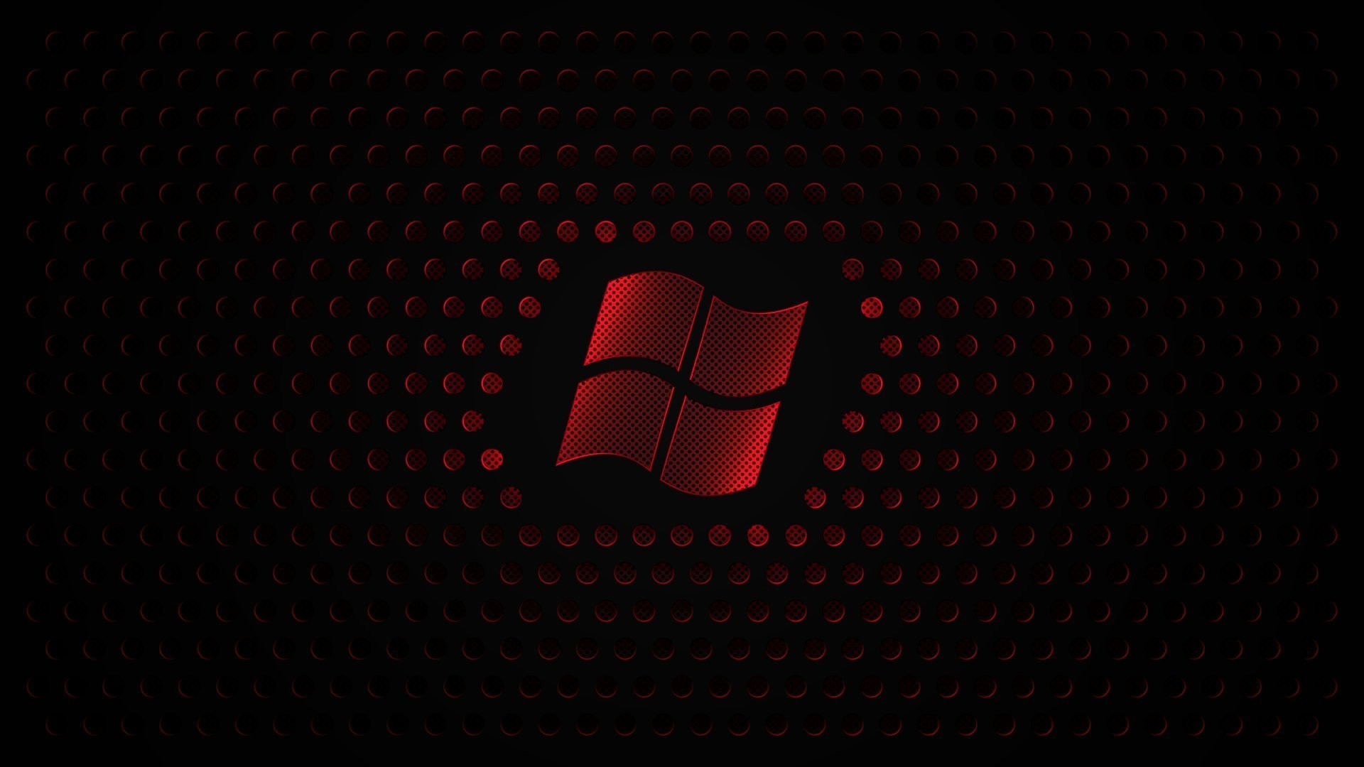 General 1920x1080 Windows 7 black red logo Microsoft operating system low light digital art