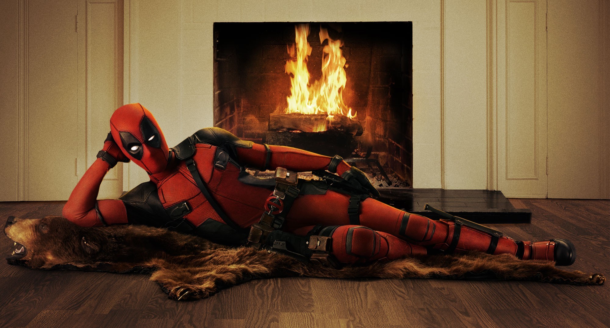 General 2000x1076 Deadpool Wade Wilson fire antiheroes lying down Marvel Comics