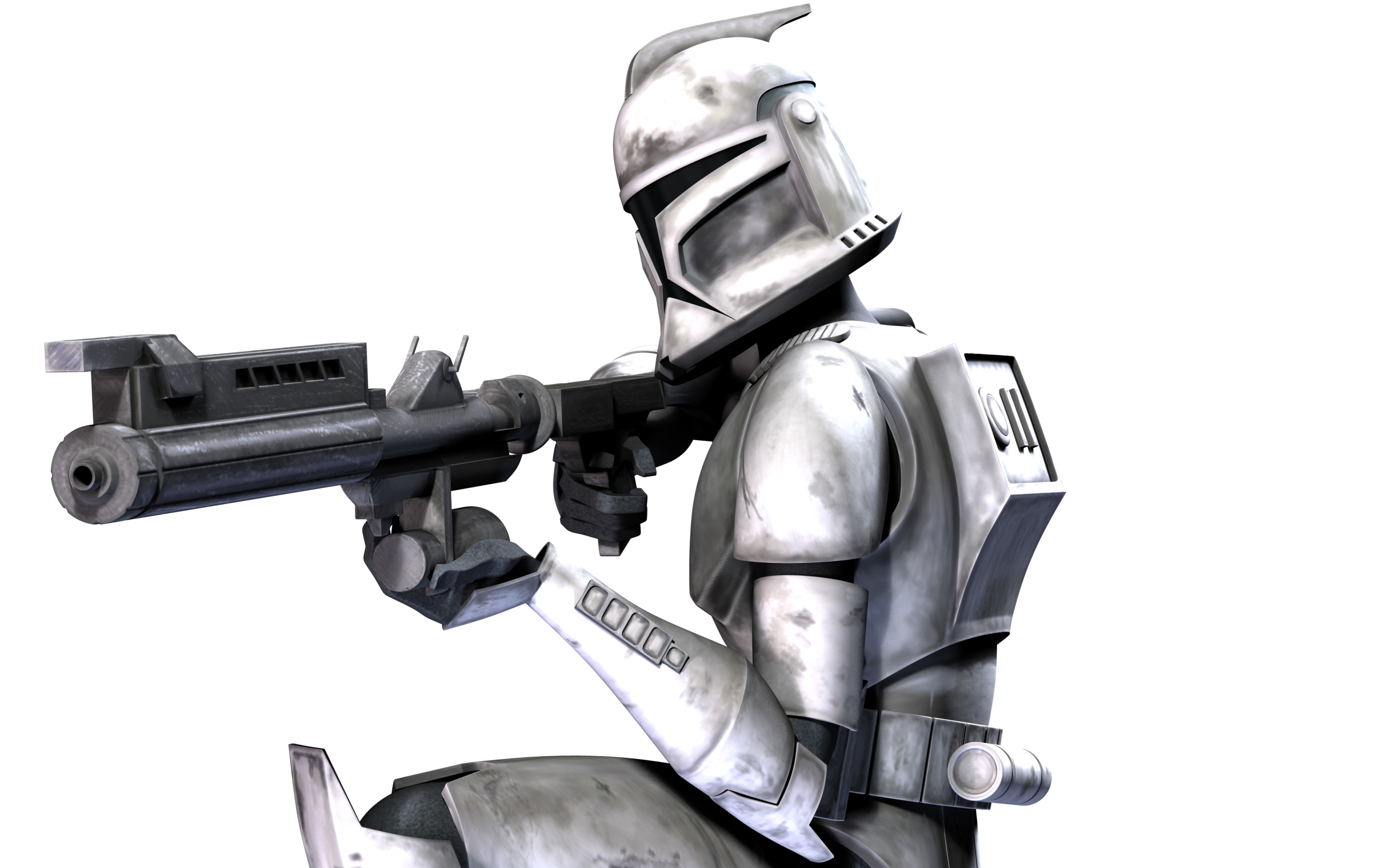 General 3612x2258 Star Wars clone trooper science fiction simple background white background movie characters