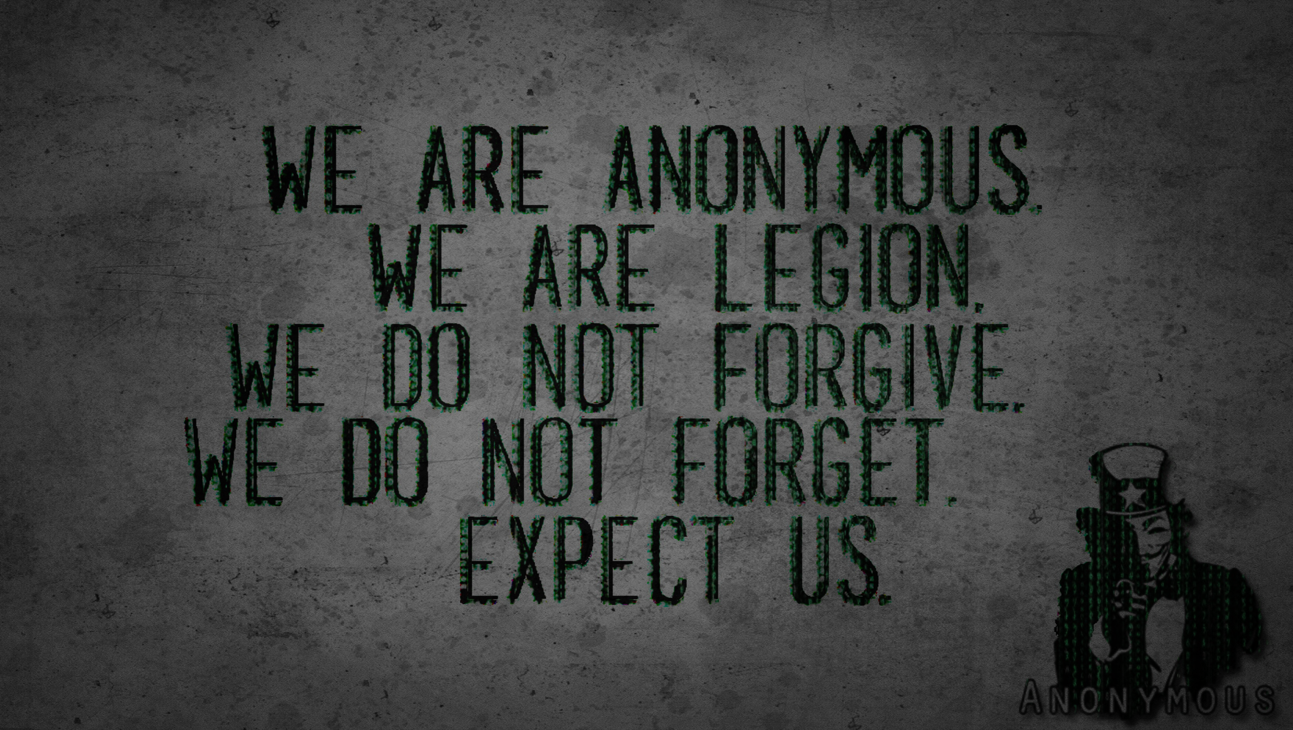 General 2550x1440 quote typography simple background Anonymous (hacker group)