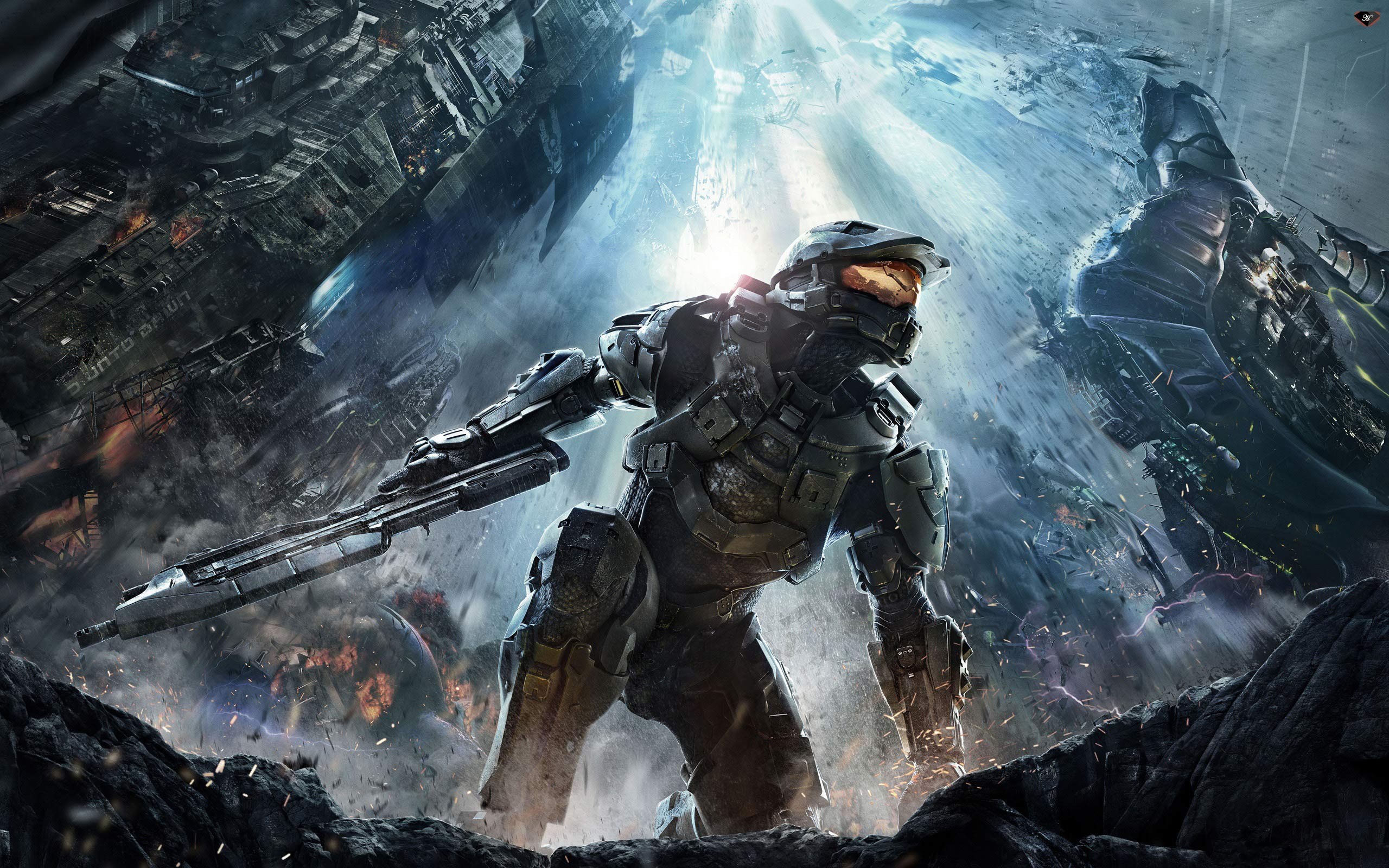 General 2560x1600 Halo (game) video games video game art science fiction low-angle weapon