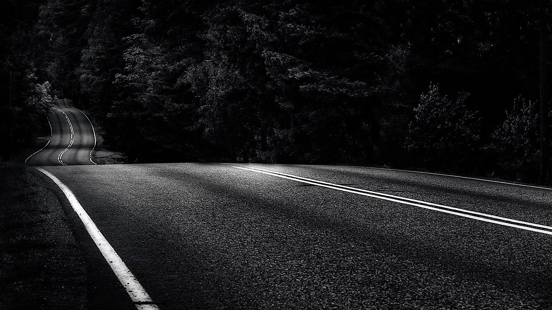 General 1920x1080 road asphalt outdoors monochrome dark