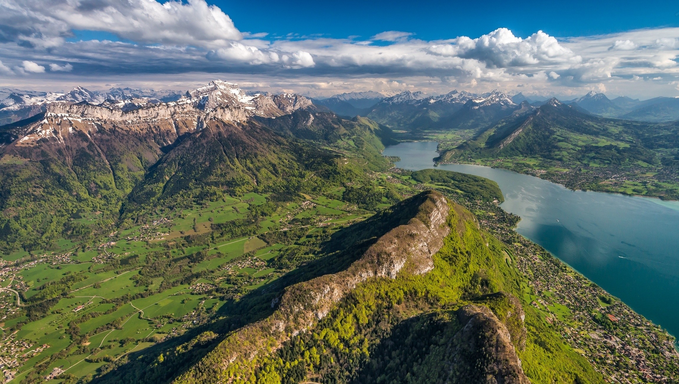 General 2304x1303 mountains lake landscape valley aerial view nature panorama