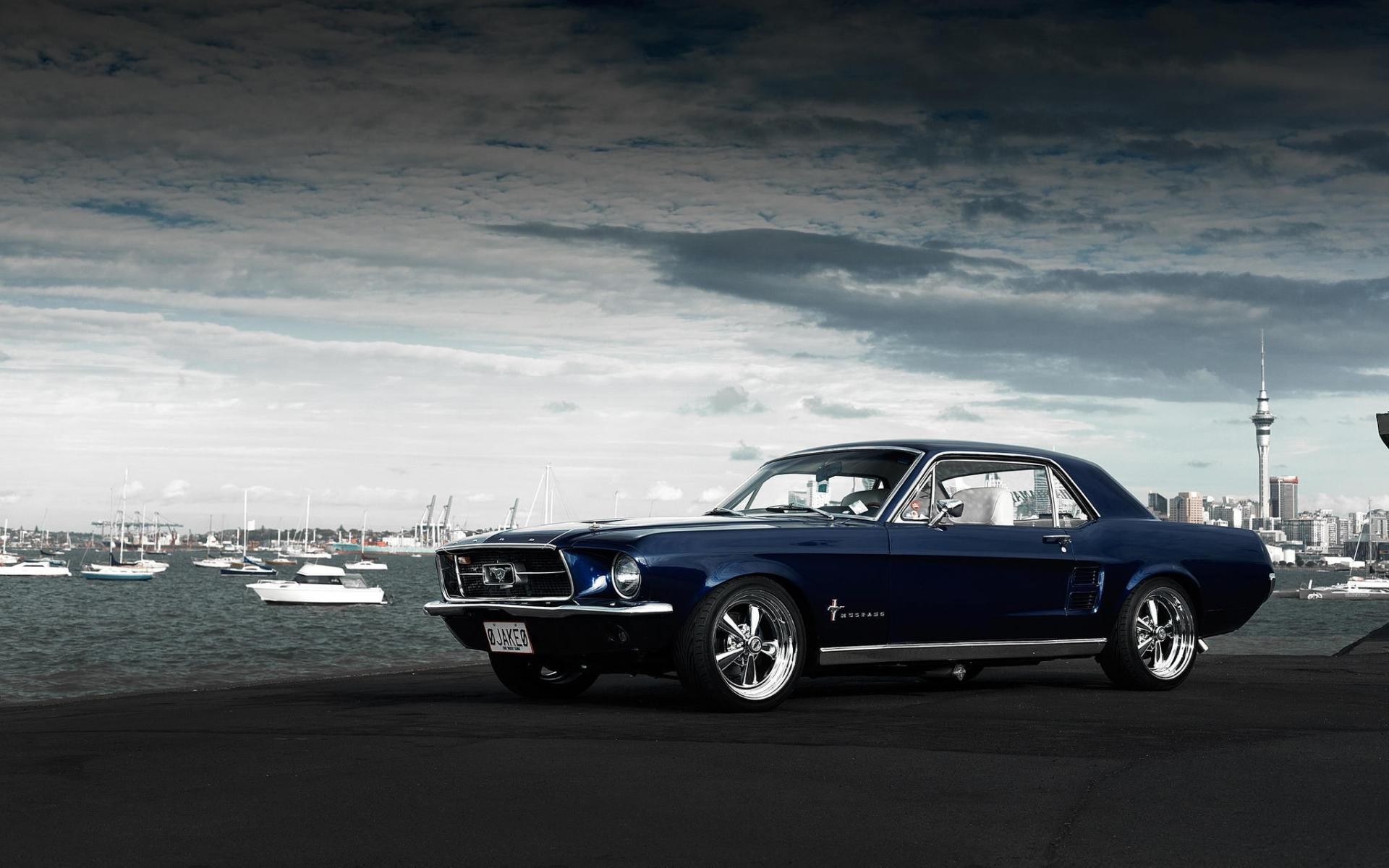 General 1920x1200 car Ford Ford Mustang boat sky blue cars vehicle muscle cars American cars