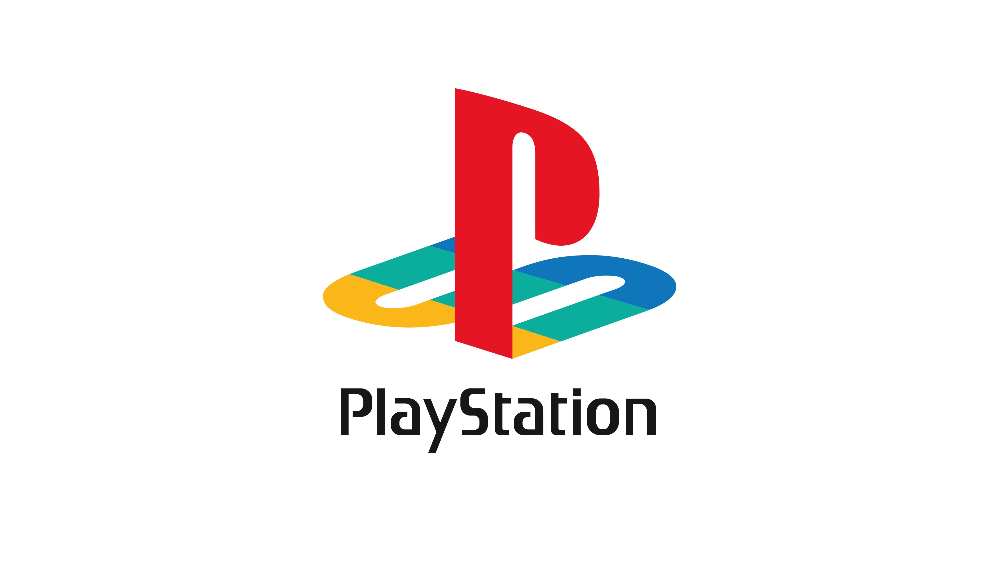 General 3840x2160 logo PlayStation video games white background minimalism text