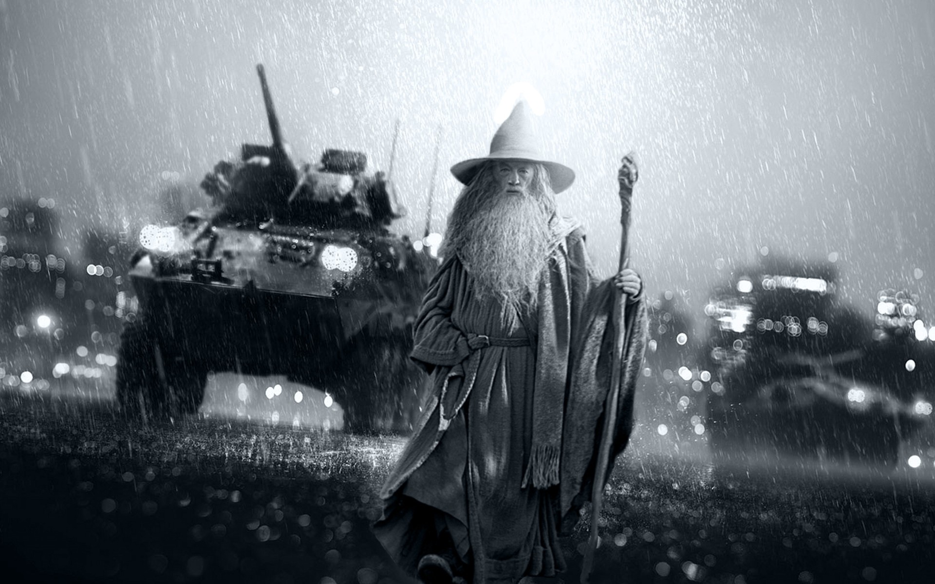 General 1920x1200 Gandalf monochrome video games Battlefield (game) Battlefield 4 The Lord of the Rings wizard PC gaming
