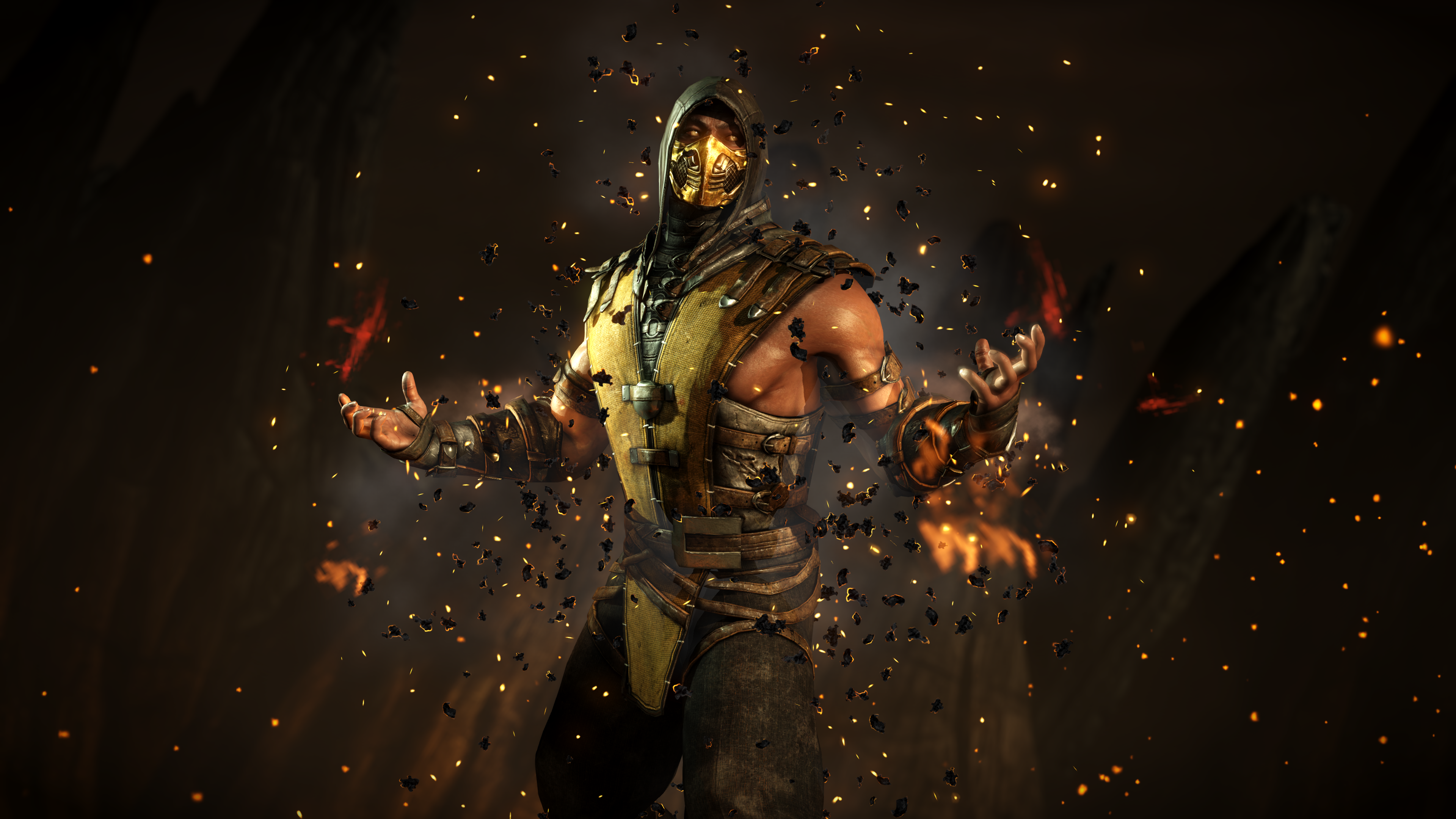 General 3840x2160 Mortal Kombat X Scorpion (Mortal Kombat) Mortal Kombat video games video game characters video game warriors