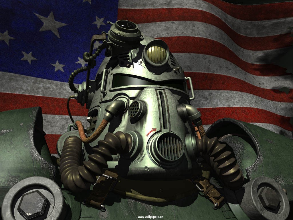General 1024x768 Fallout video games PC gaming flag video game art
