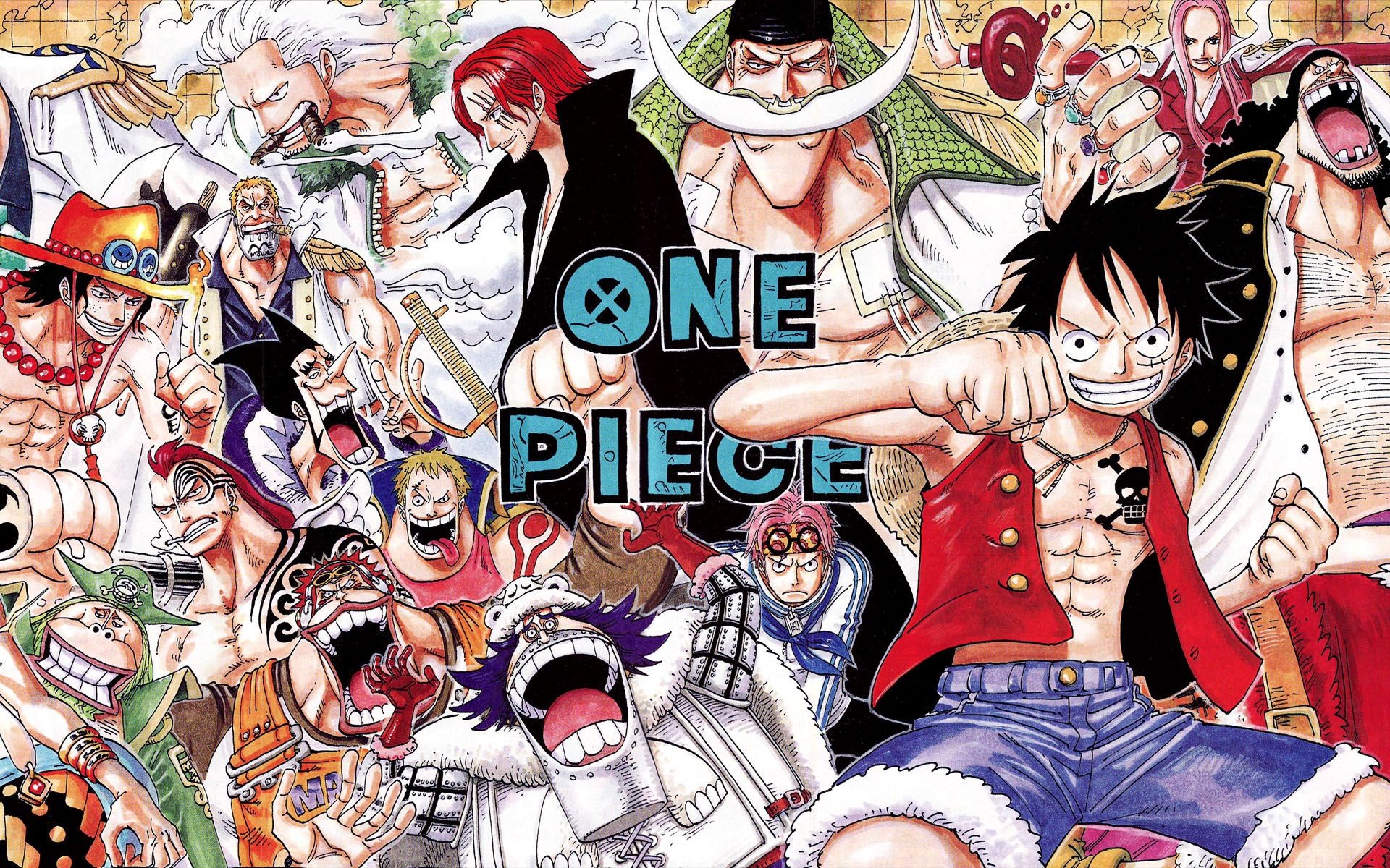 Anime 1920x1200 One Piece anime Portgas D. Ace Vice Admiral Smoker Monkey D. Luffy Shanks anime men anime boys