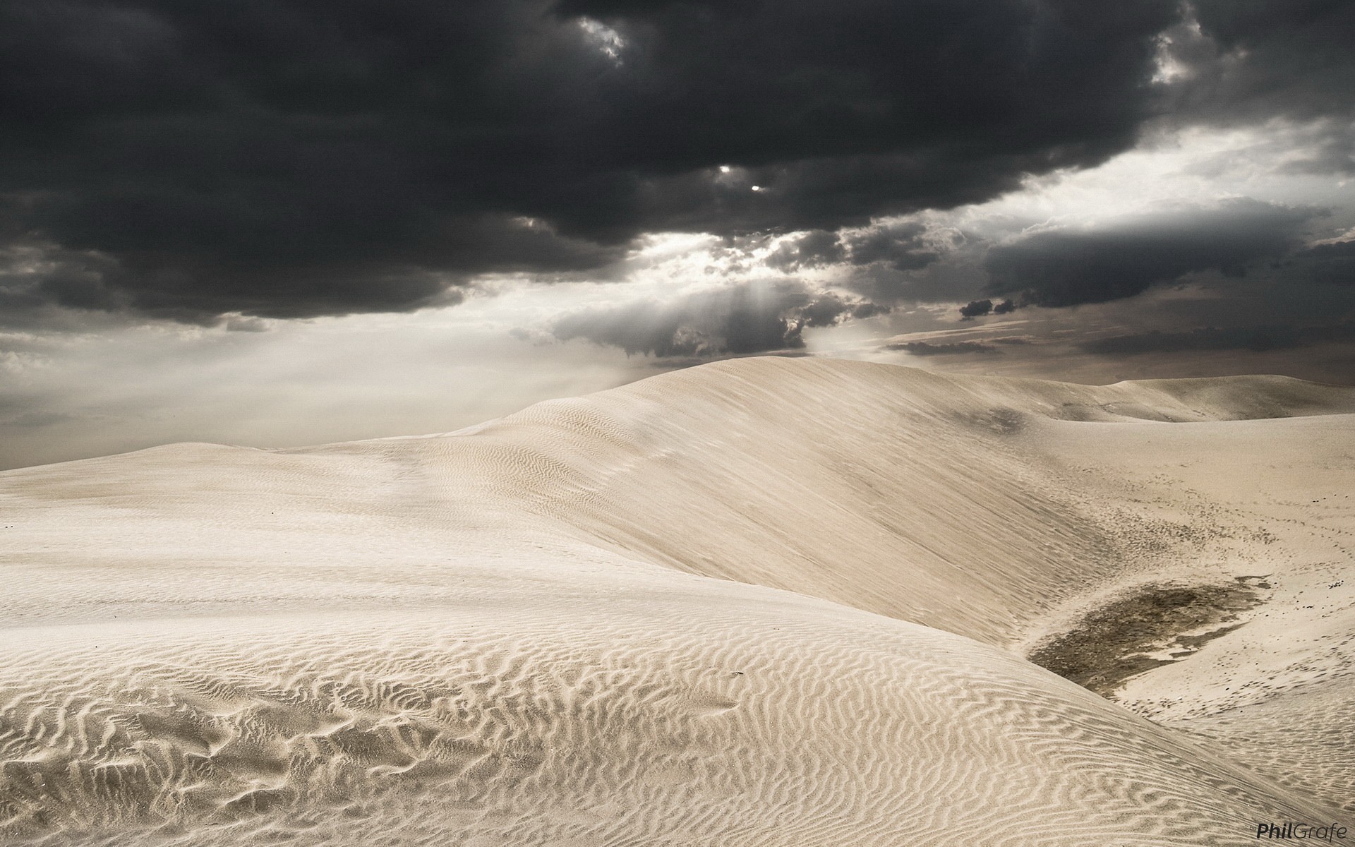 General 1920x1200 landscape desert nature sky clouds dunes