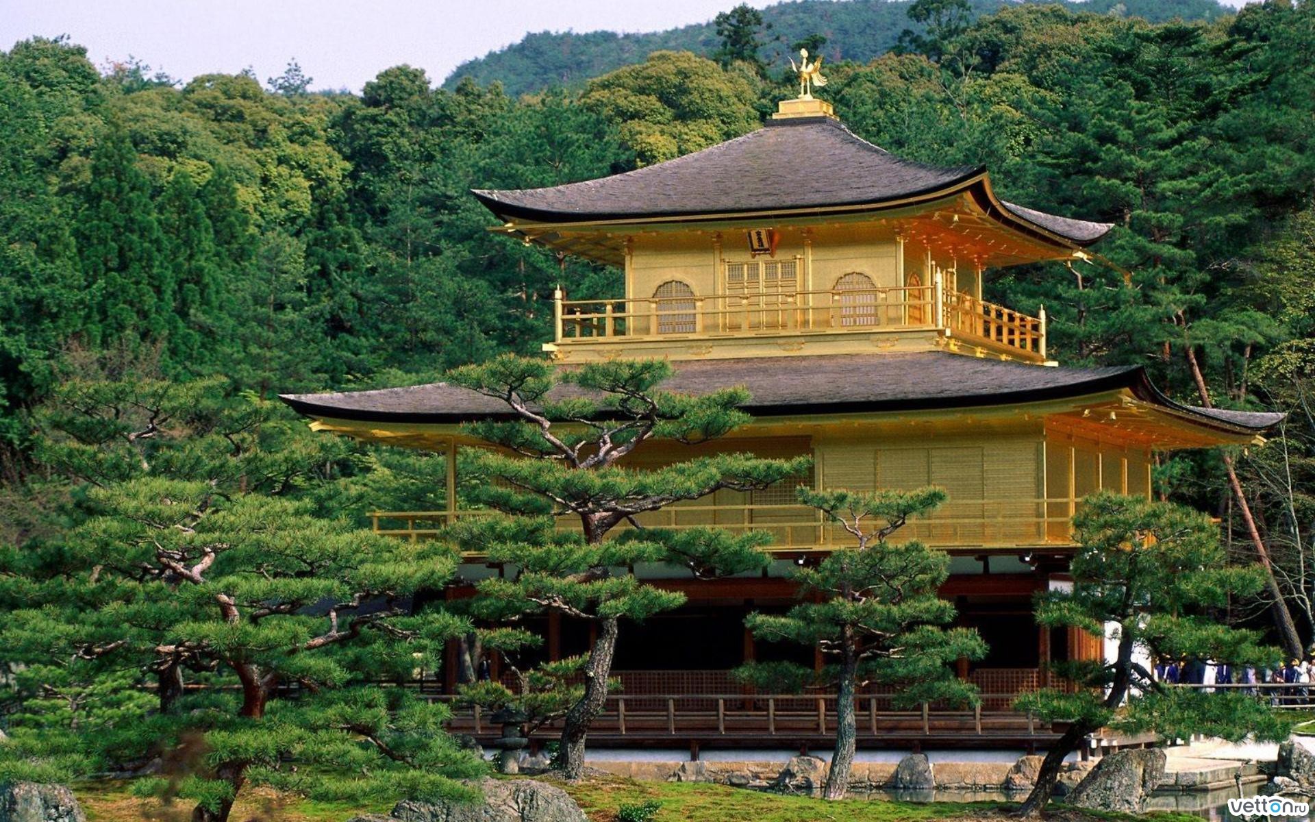 General 1920x1200 kinkakuji Japan pagoda Asian architecture trees Asia