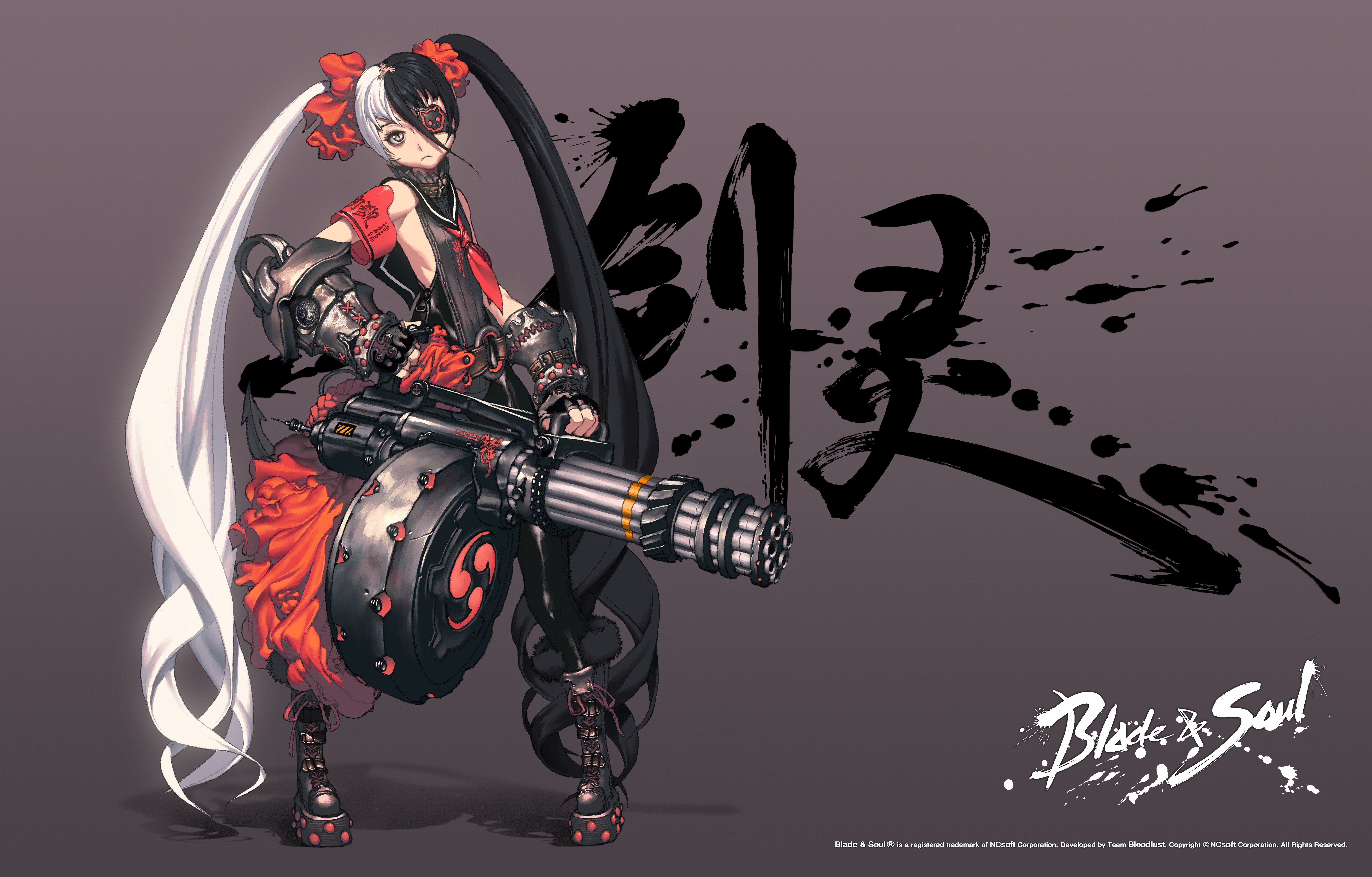 Anime 7997x5112 anime girls anime twintails girls with guns Blade & Soul weapon video games video game art video game girls anime girls with guns
