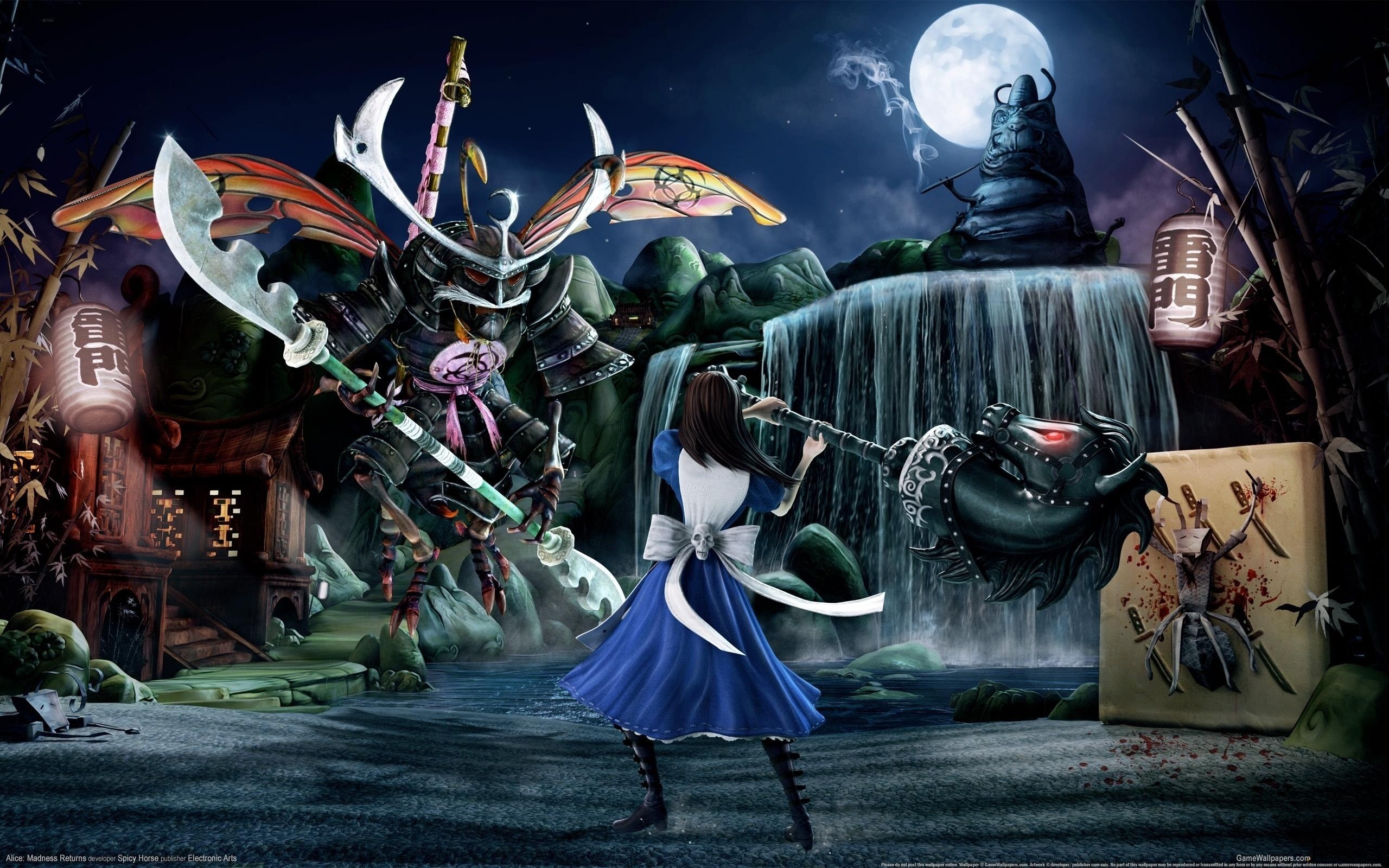 General 2560x1600 video games Alice: Madness Returns Alice Alice in Wonderland video game girls video game art EA Games book characters