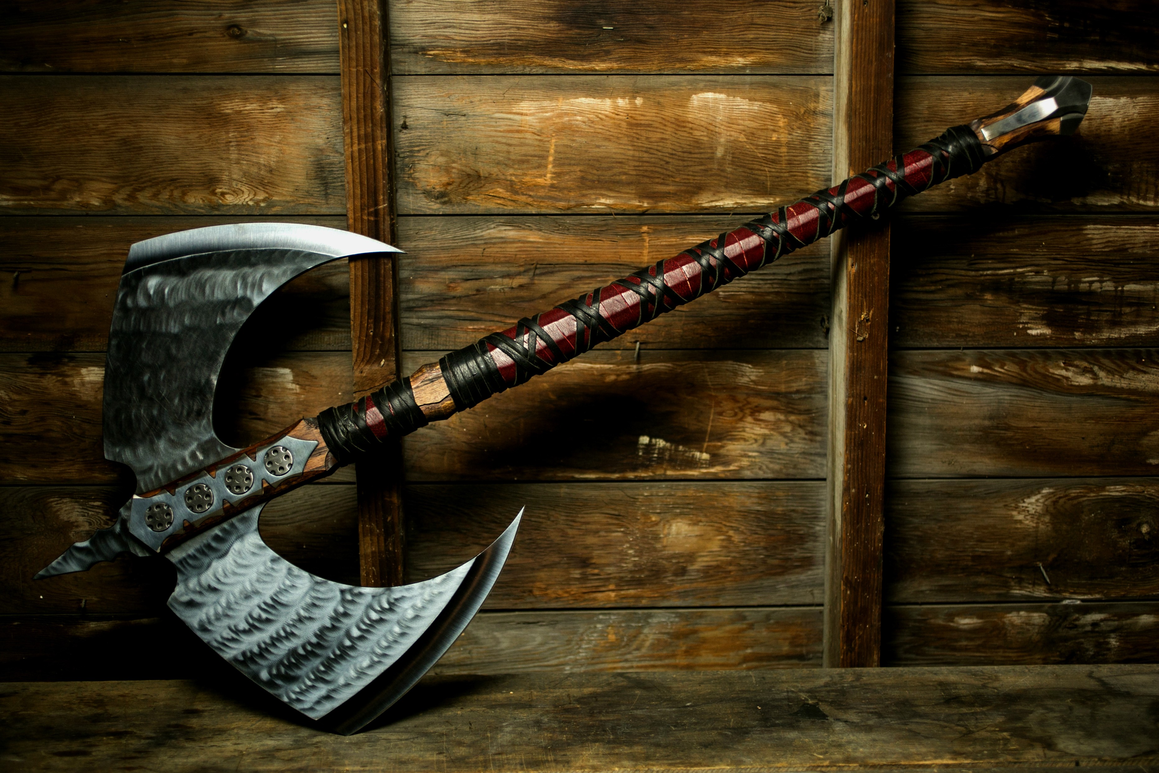 General 3726x2484 axes weapon metal wood digital art