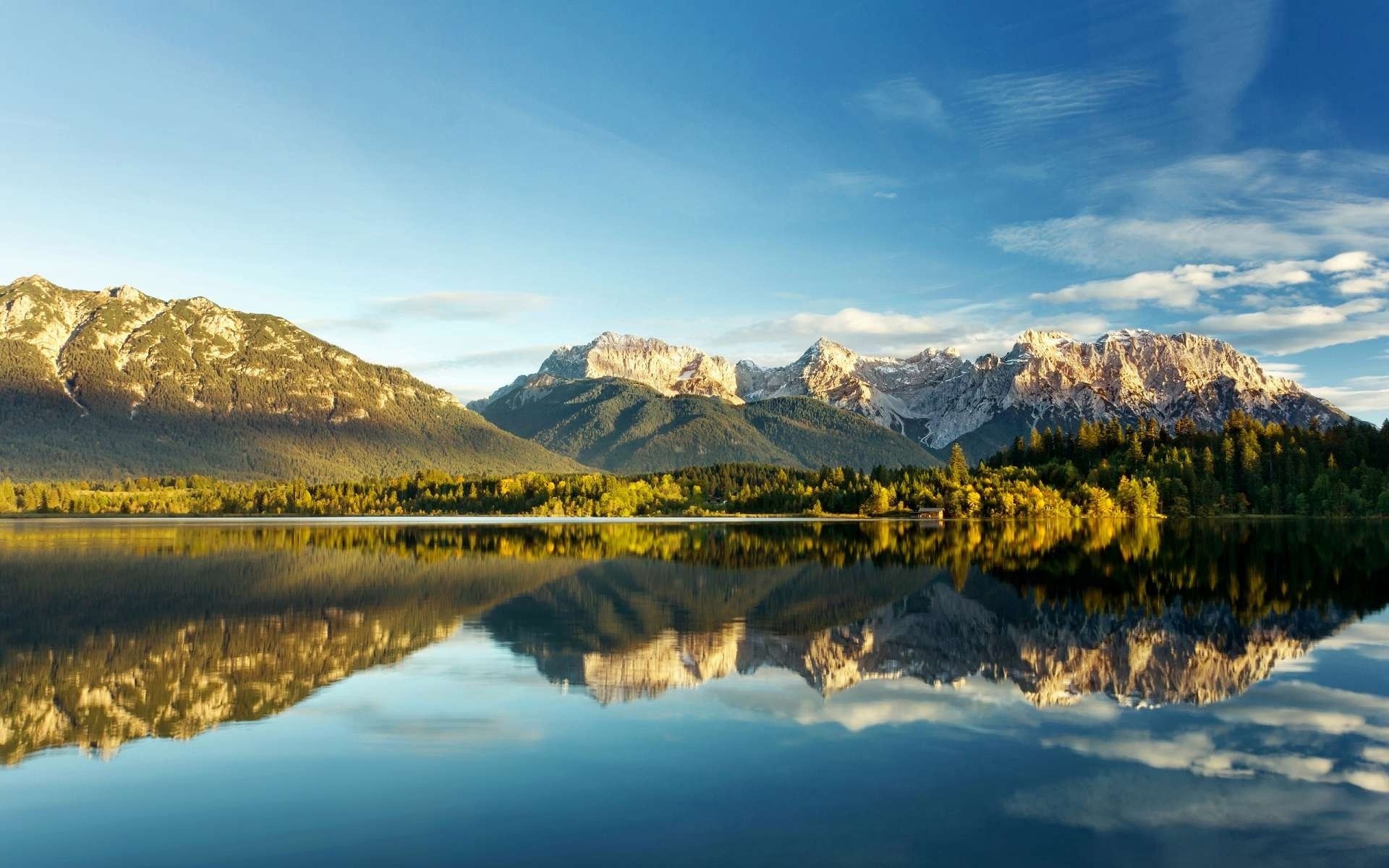 General 1920x1200 nature landscape mountains water reflection clear sky