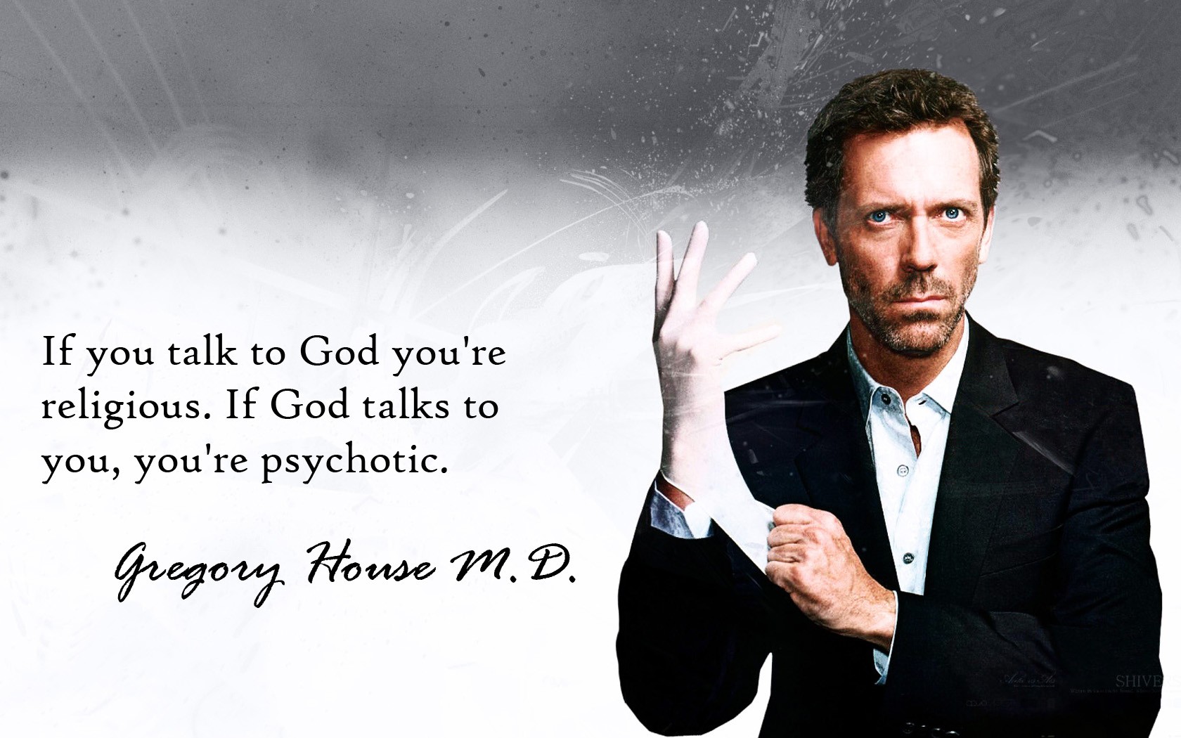 General 1680x1050 House, M.D. quote religion Hugh Laurie TV series