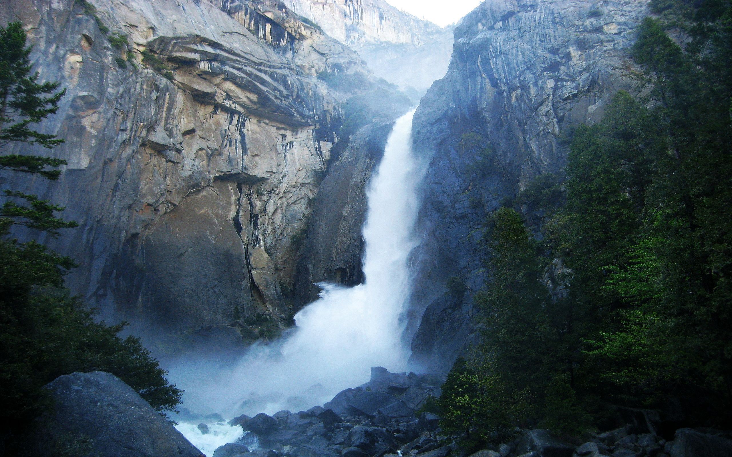General 2560x1600 mountains waterfall nature water Yosemite National Park USA rocks rock formation