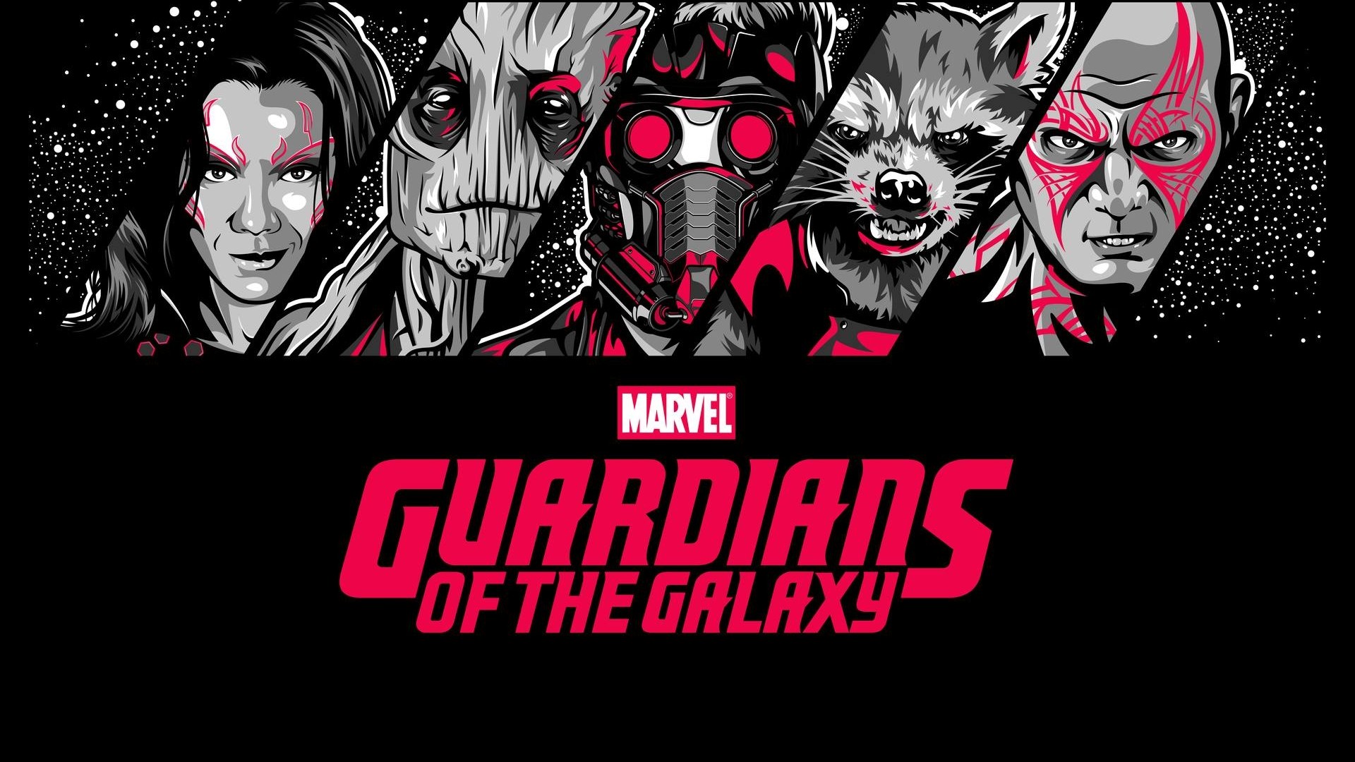 General 1920x1080 Guardians of the Galaxy Star-Lord Gamora  Rocket Raccoon Groot Drax the Destroyer movies Marvel Cinematic Universe science fiction collage superhero Marvel Comics