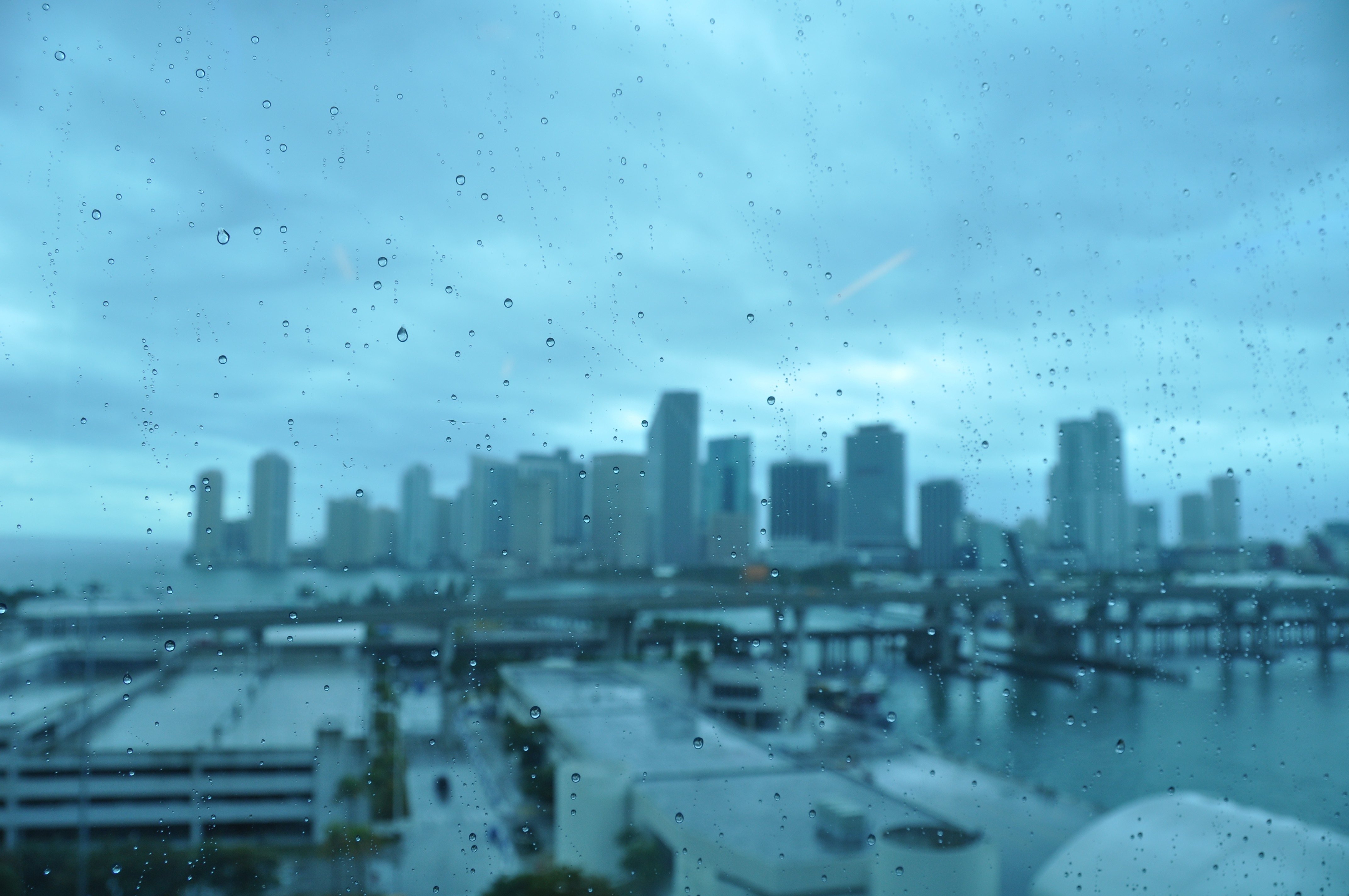 General 4288x2848 cityscape water drops Miami USA rain