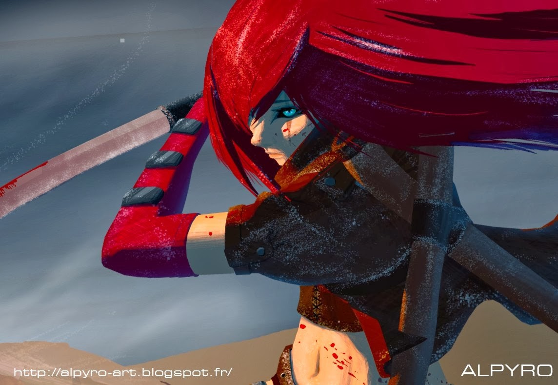 General 1144x789 League of Legends Katarina (League of Legends) video games redhead long hair aqua eyes sword women with swords PC gaming video game art women video game girls fantasy art fantasy girl blood video game characters girls with guns