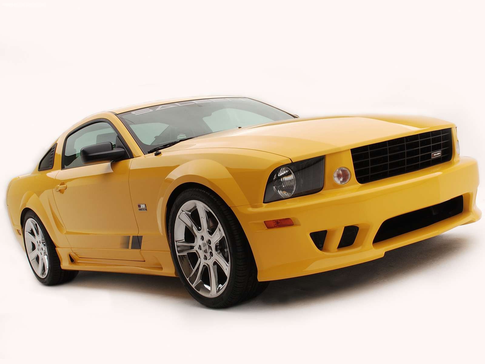 General 1600x1200 car yellow cars vehicle Ford white background simple background Ford Mustang muscle cars American cars