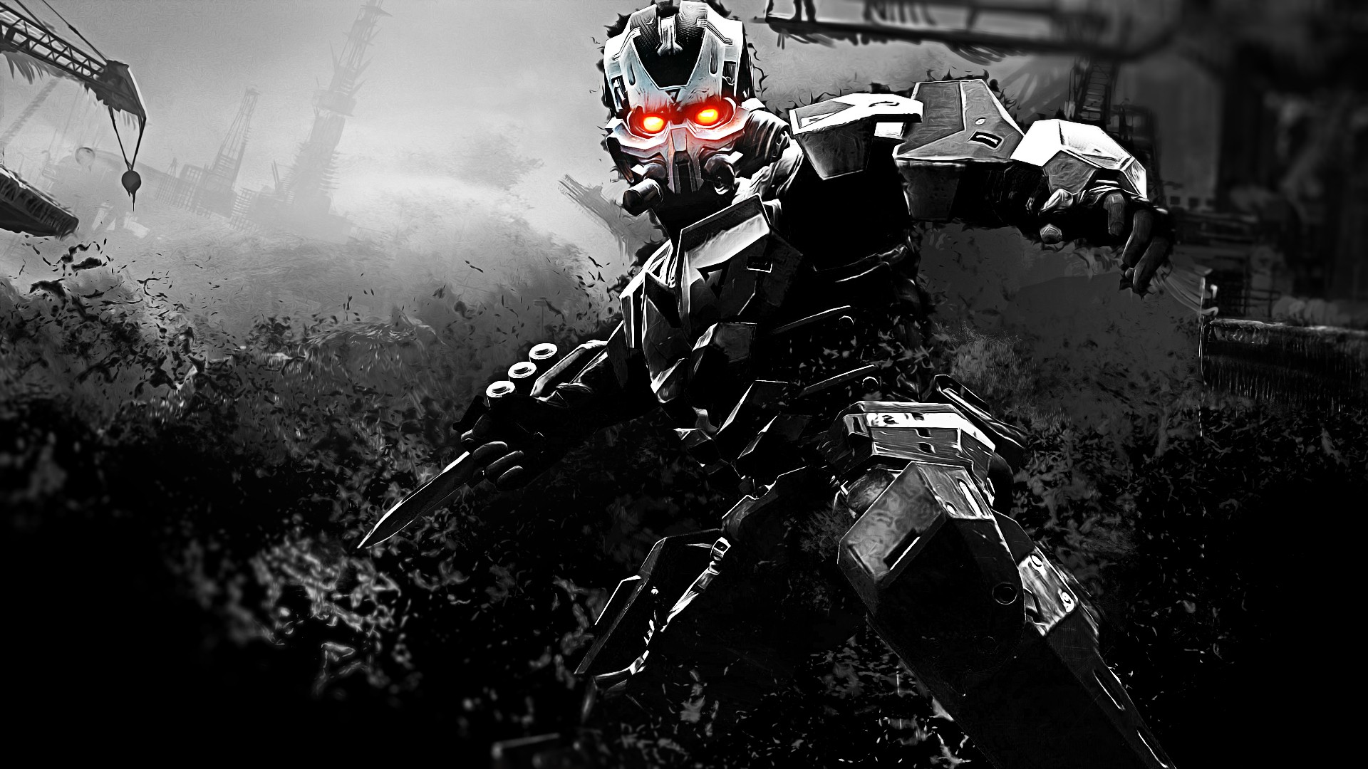 General 1920x1080 video games Killzone video game art science fiction glowing eyes