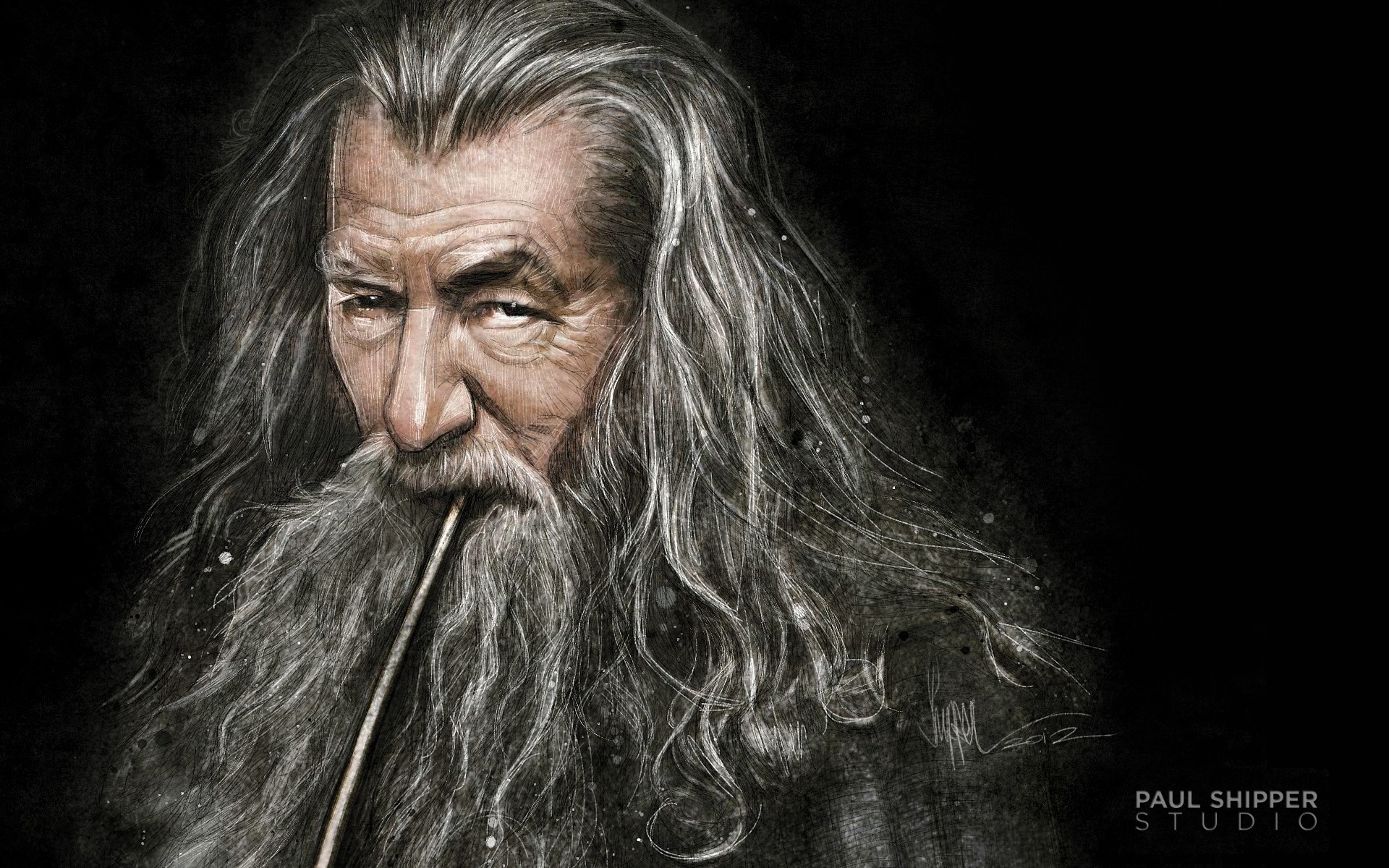 General 1920x1200 Gandalf The Hobbit The Lord of the Rings Ian McKellen actor wizard portrait