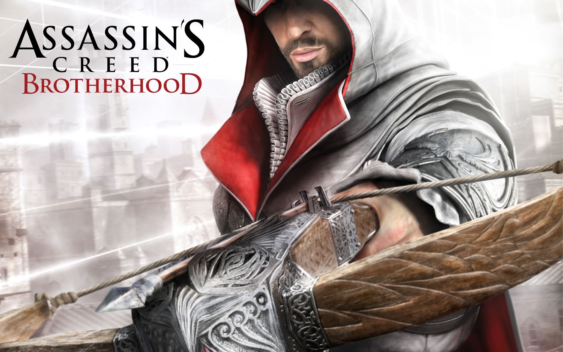 General 1920x1200 Assassin's Creed Assassin's Creed: Brotherhood Ezio Auditore da Firenze video games weapon hoods beard men video game man