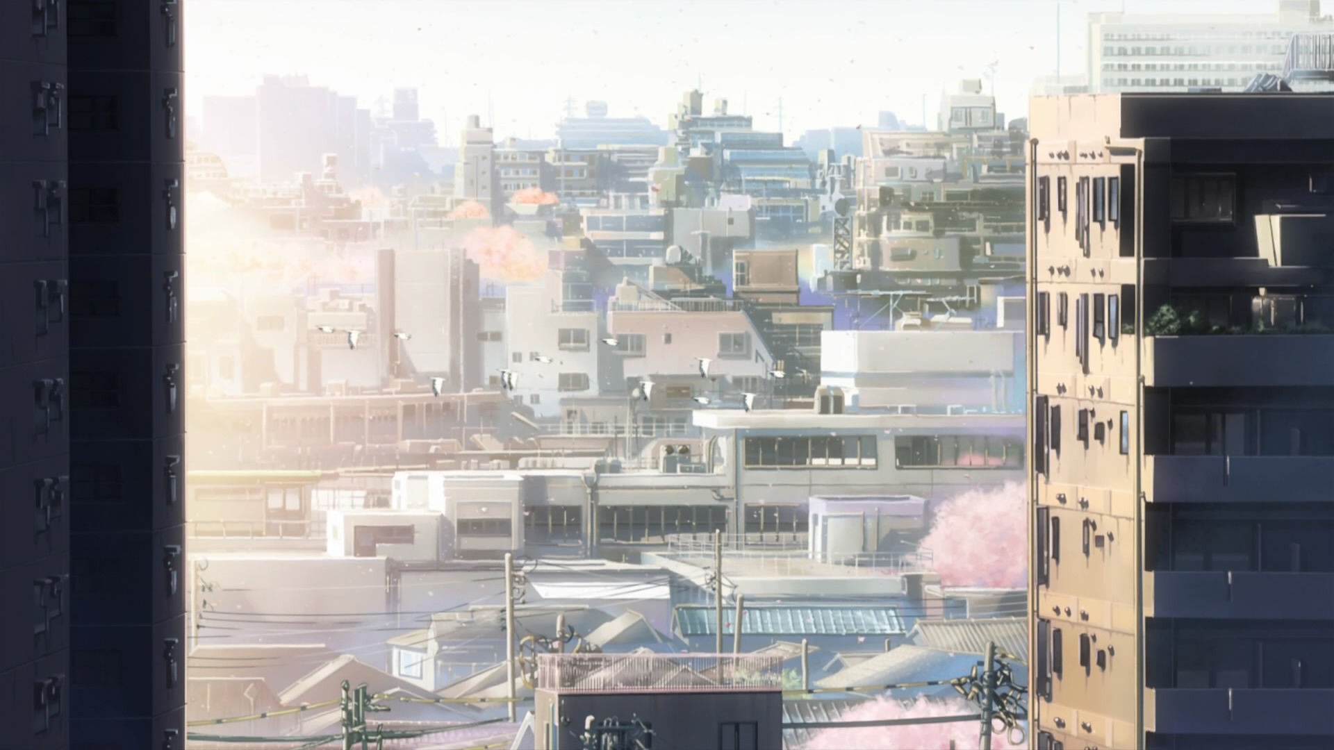 Anime 1920x1080 anime Japan The Garden of Words cityscape city Makoto Shinkai 