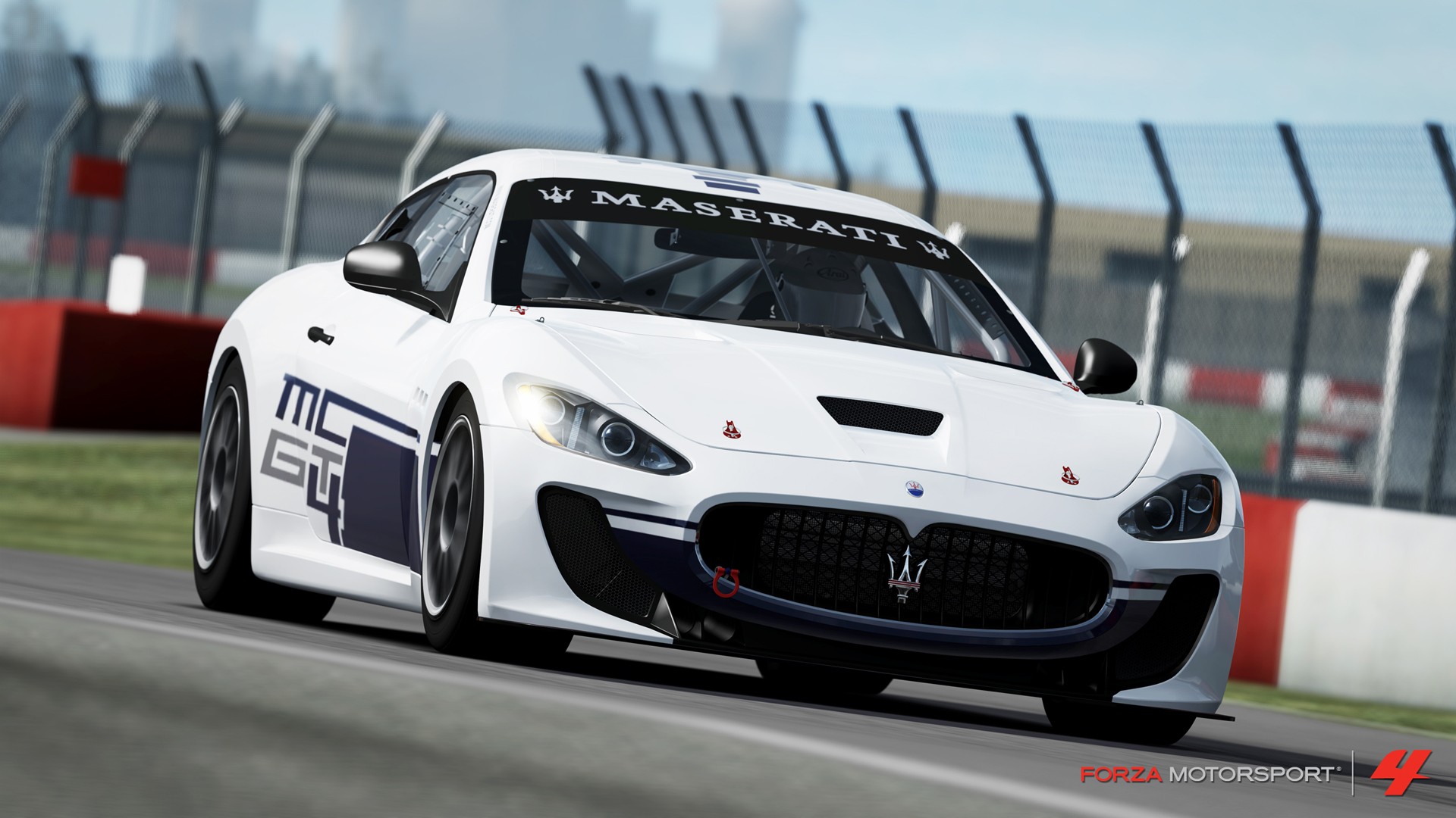 General 1920x1080 Forza Motorsport 4 car video games Maserati GranTurismo Maserati white cars racing vehicle Turn 10 Studios
