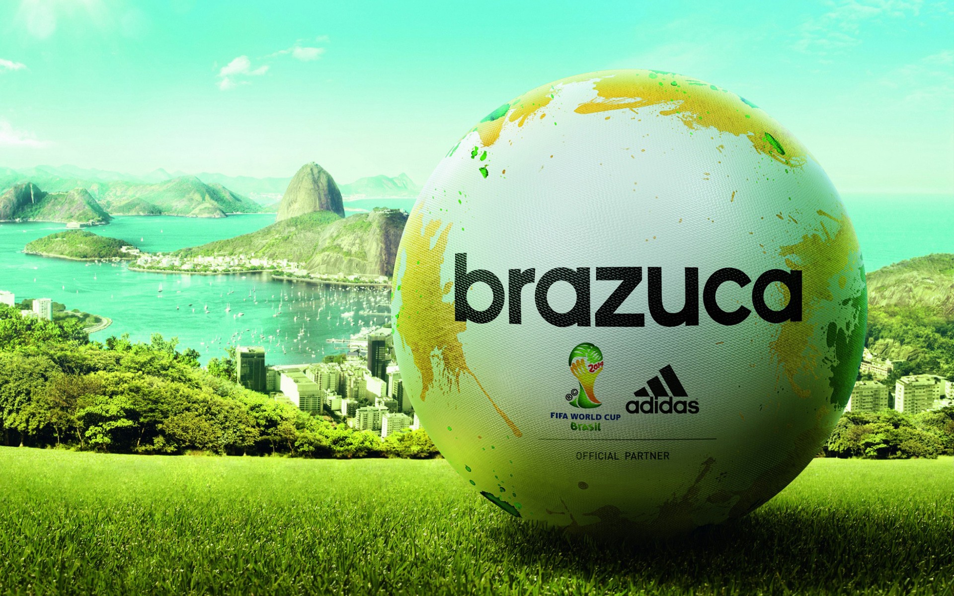 General 1920x1200 soccer ball soccer Adidas Brazil ball FIFA World Cup sport