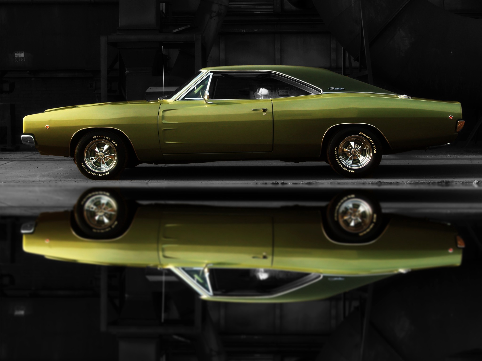 General 2048x1536 Dodge Dodge Charger muscle cars old car car reflection vehicle American cars
