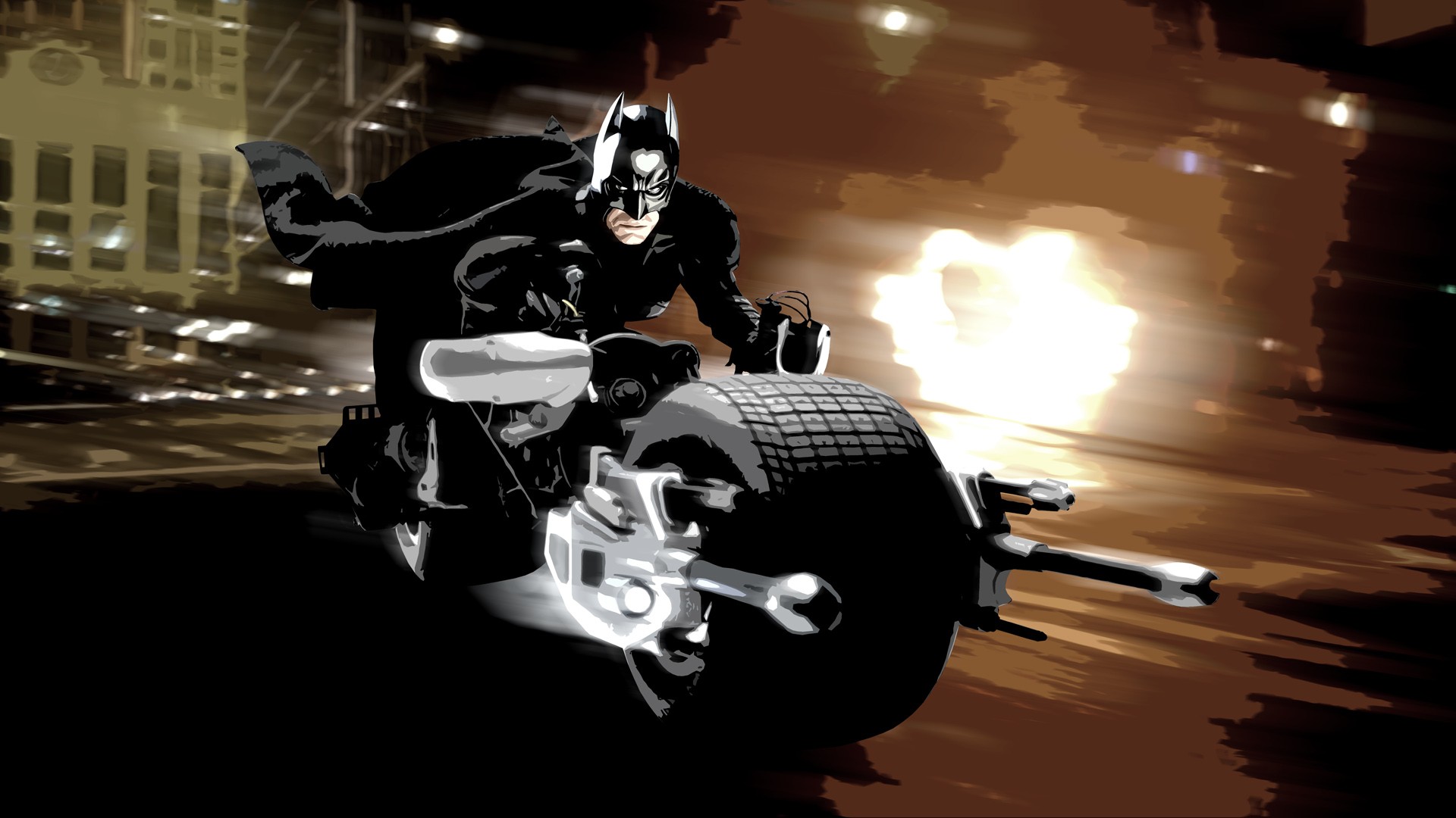 General 1920x1080 movies Batman The Dark Knight MessenjahMatt vehicle artwork Christian Bale superhero DC Comics Warner Brothers Christopher Nolan