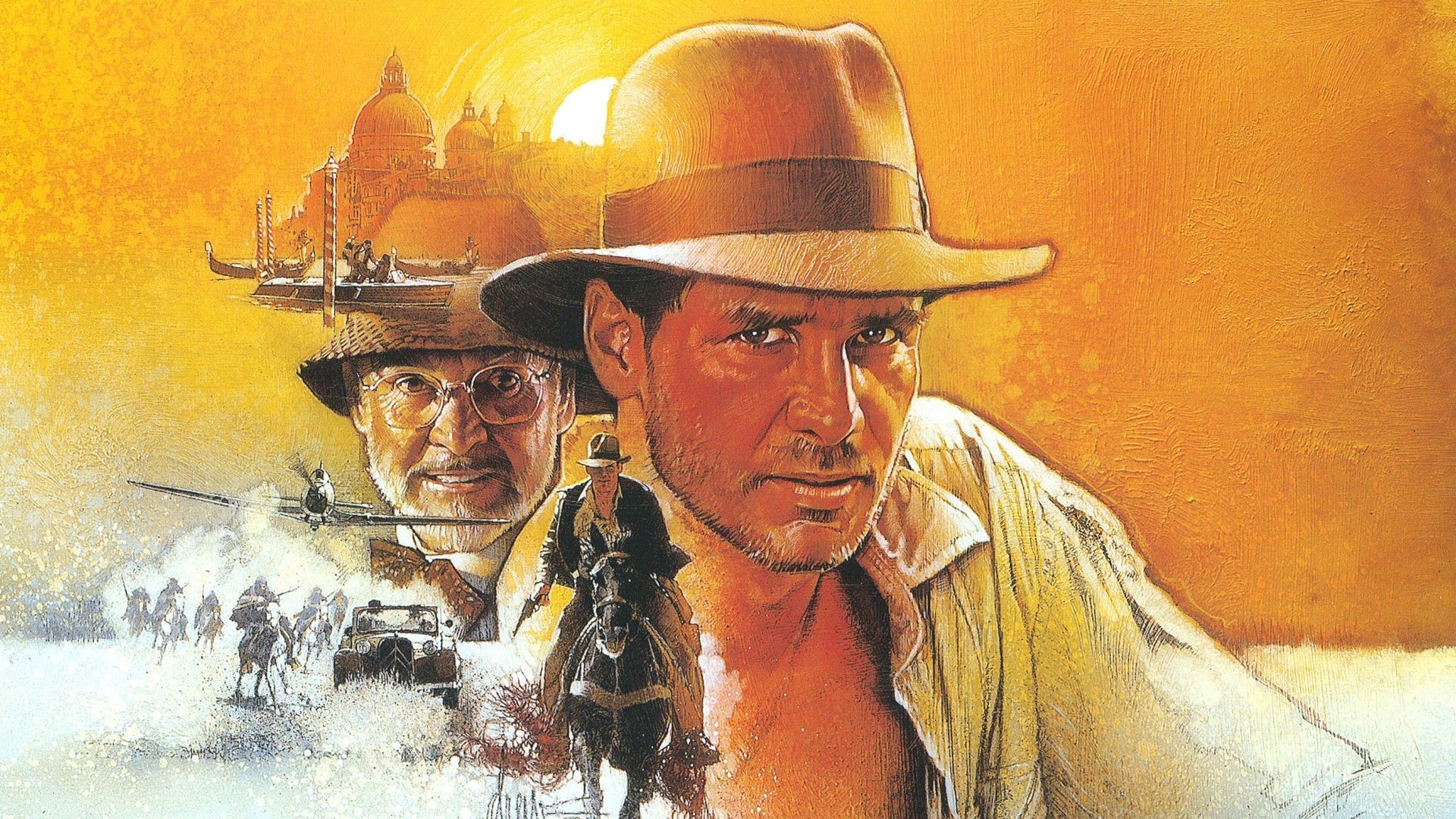 General 1920x1080 movies Indiana Jones Indiana Jones and the Last Crusade Harrison Ford Sean Connery