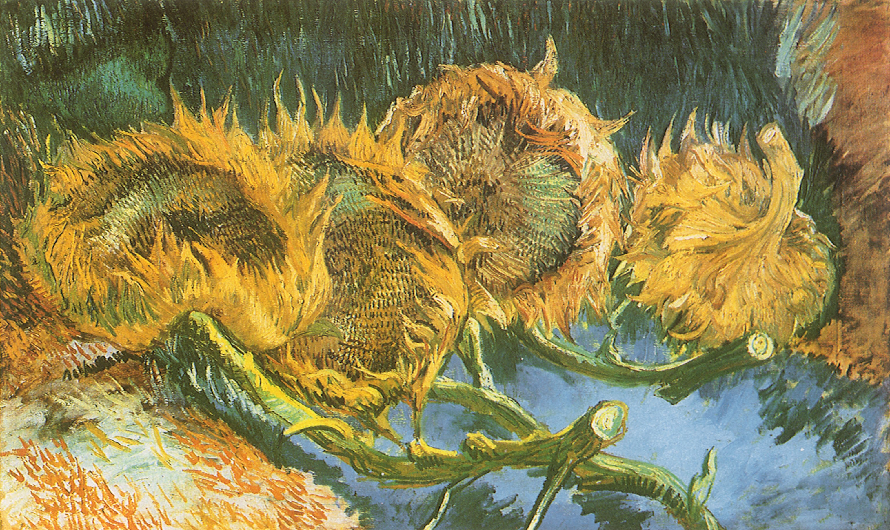 General 3071x1829 Vincent van Gogh sunflowers painting classic art plants flowers artwork yellow flowers