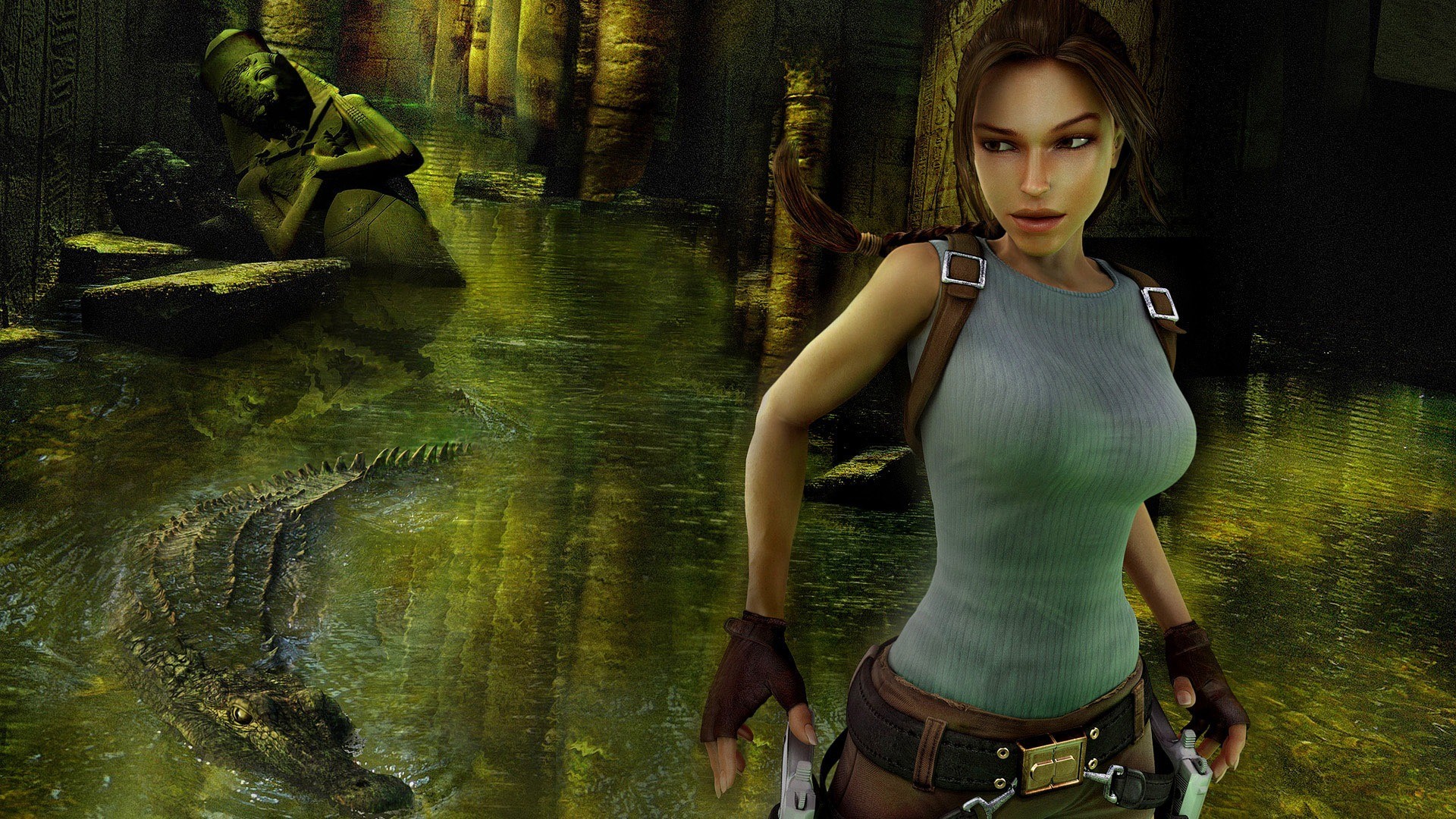 General 1920x1080 Tomb Raider Tomb Raider: Anniversary boobs big boobs video game girls video games brunette Lara Croft (Tomb Raider) video game characters PC gaming