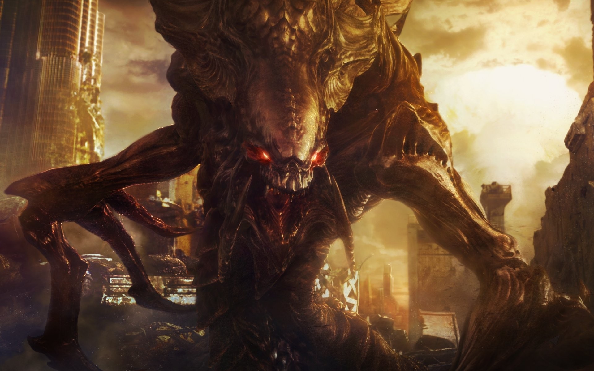 General 1920x1200 Starcraft II hydralisk Zerg video games PC gaming creature science fiction